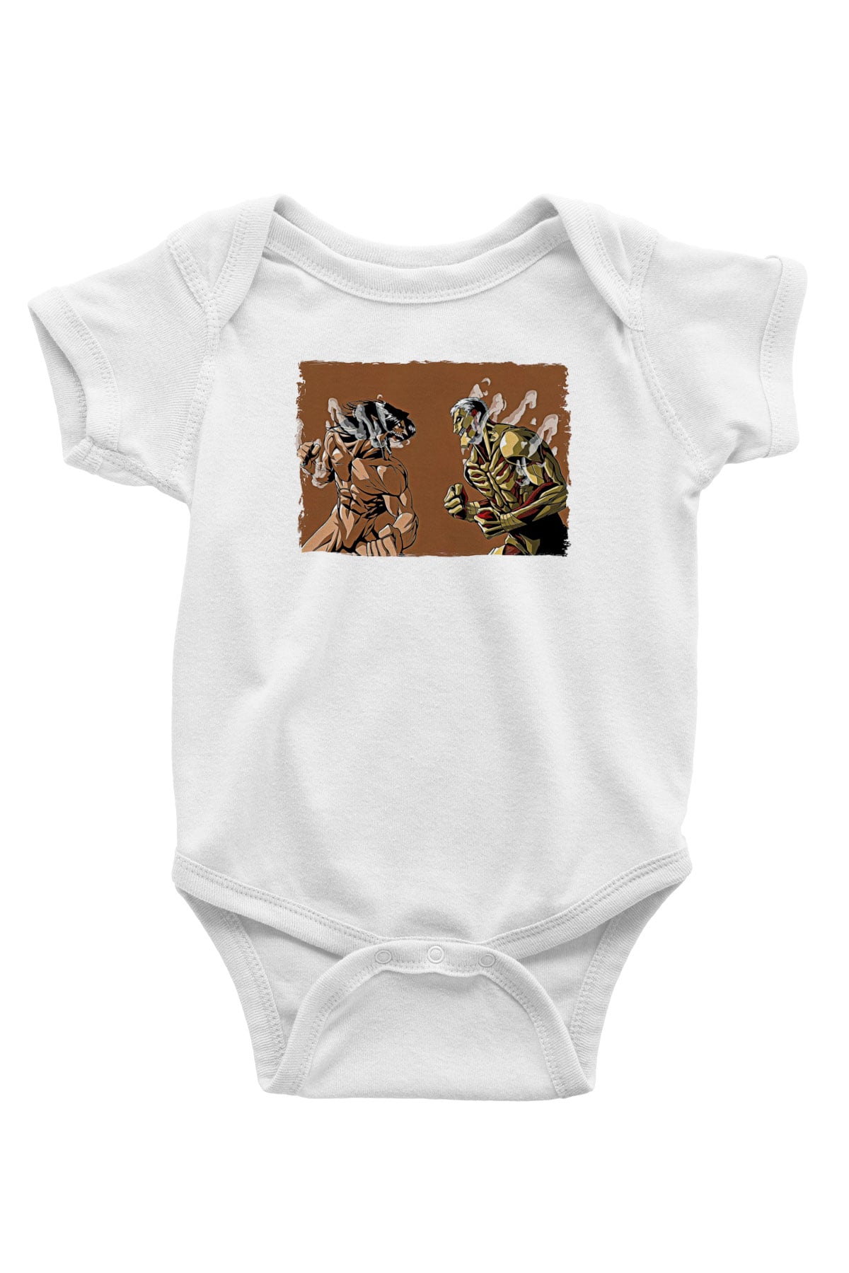 Attack On Titan Baskılı Unisex Siyah Bebek Body - Zıbın
