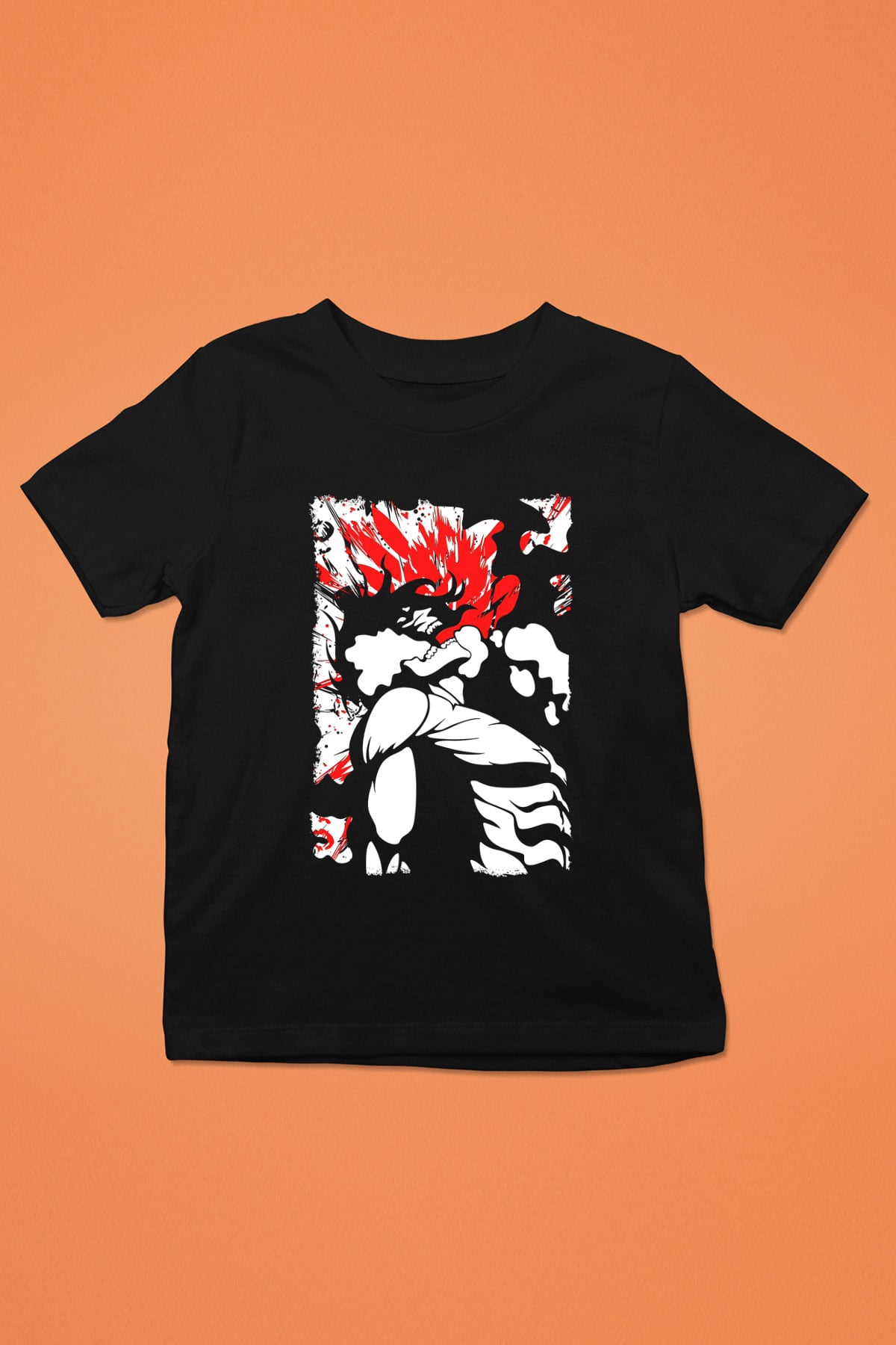 Attack On Titan Baskılı Unisex Siyah Çocuk Tişört - Tshirt