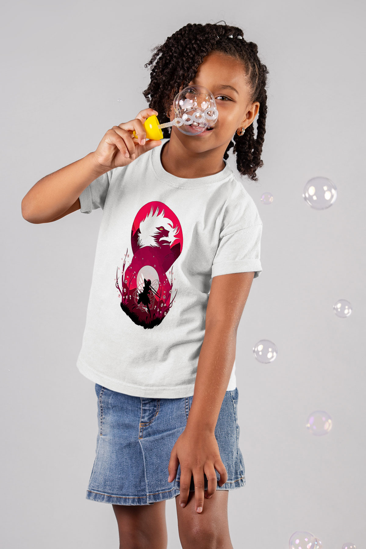 Attack On Titan Baskılı Unisex Siyah Çocuk Tişört - Tshirt