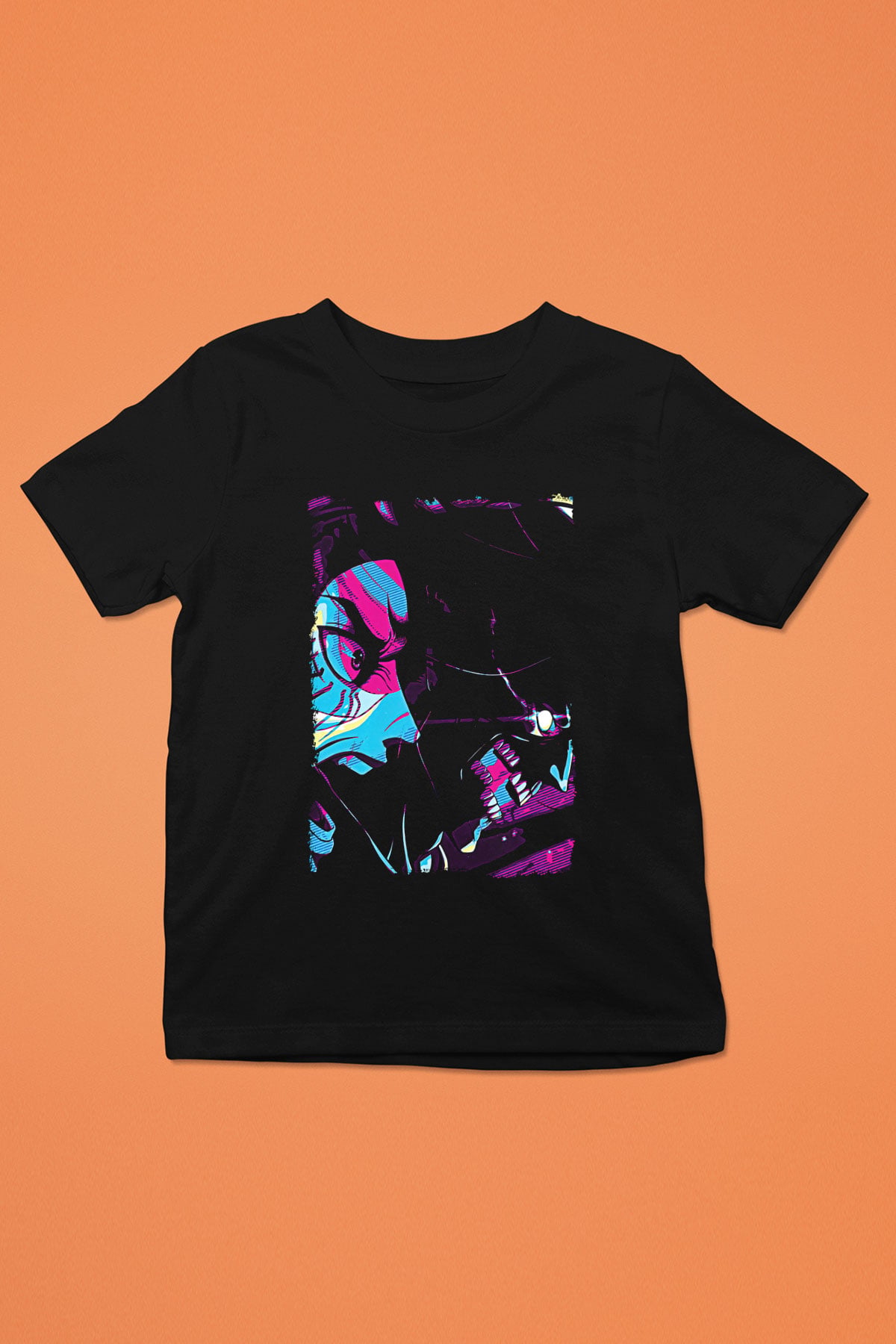 Attack On Titan Baskılı Unisex Siyah Çocuk Tişört - Tshirt