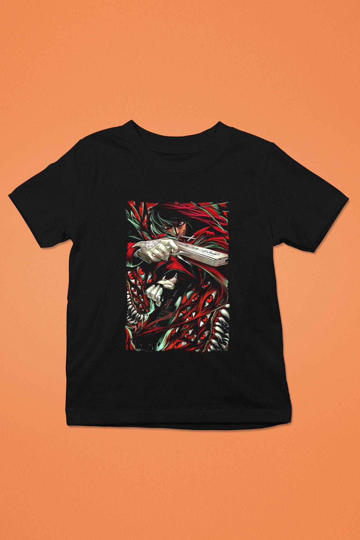 Attack On Titan Baskılı Unisex Siyah Çocuk Tişört - Tshirt