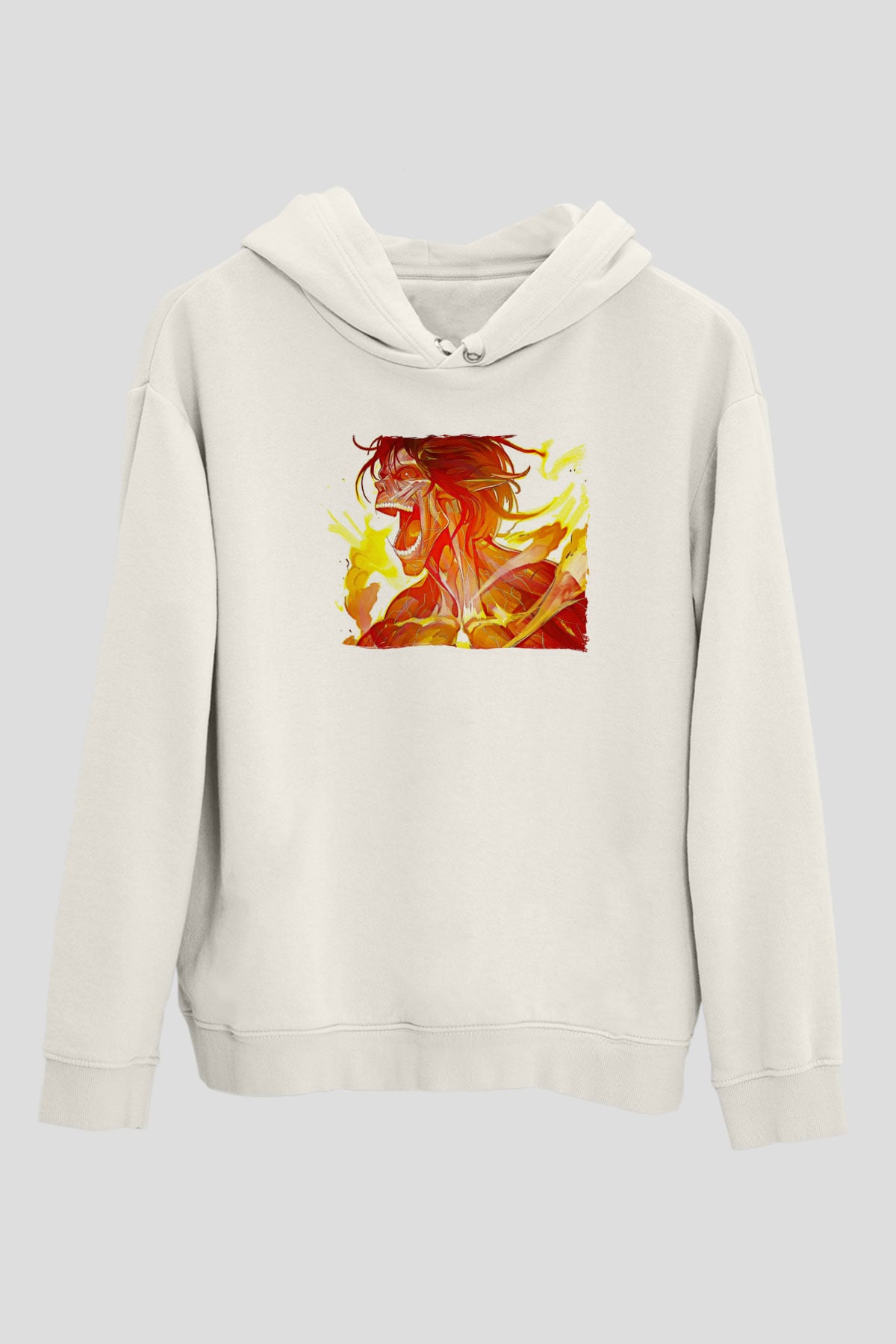 Attack On Titan Baskılı Unisex Siyah Hoodie