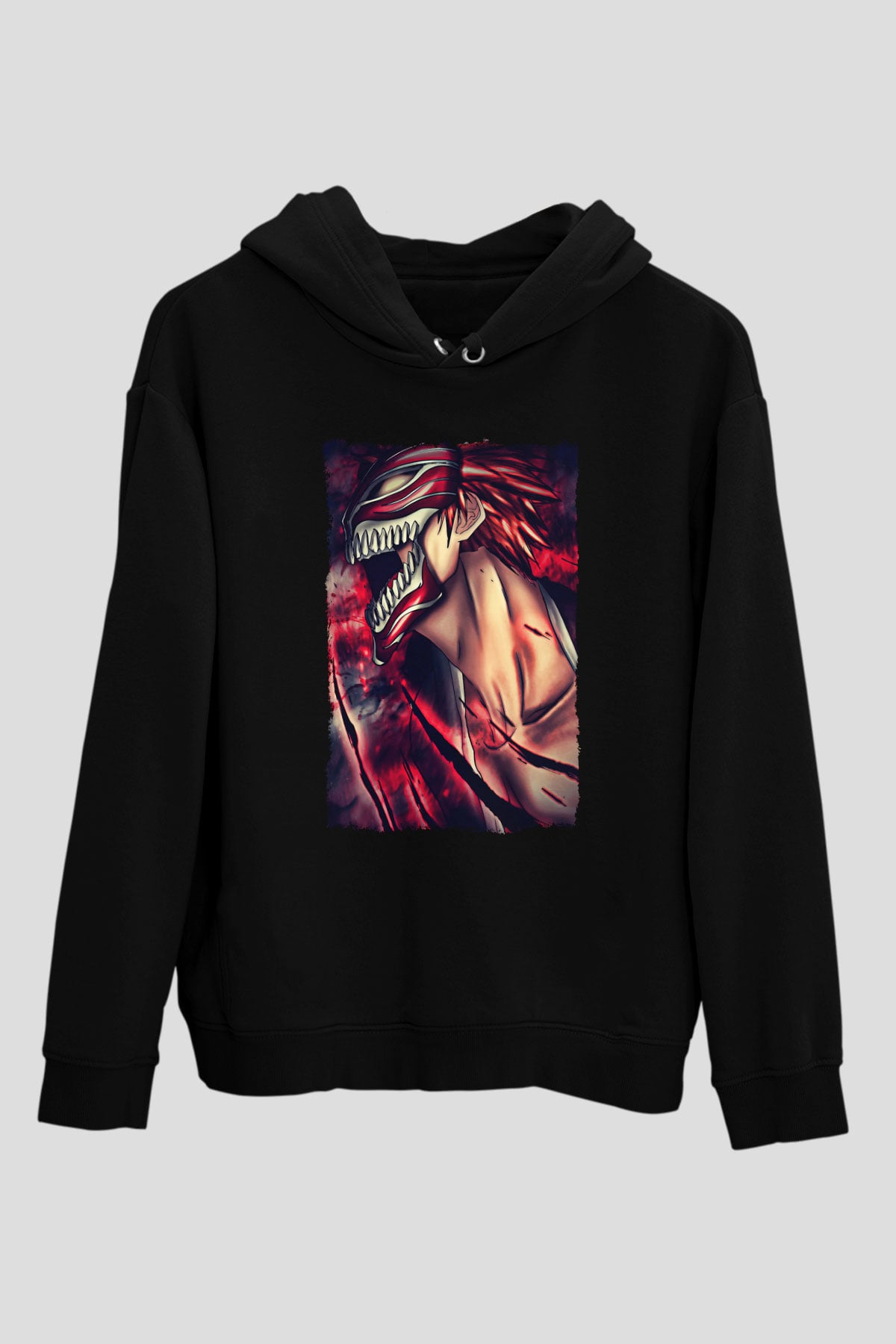 Attack On Titan Baskılı Unisex Siyah Hoodie