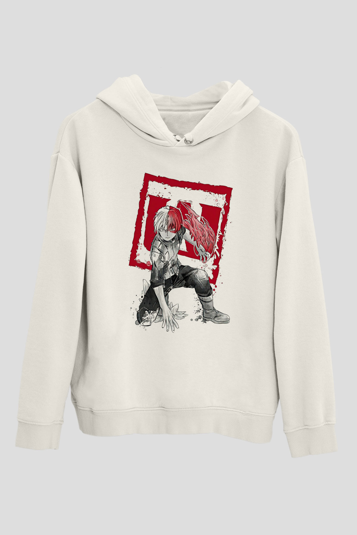 Attack On Titan Baskılı Unisex Siyah Hoodie