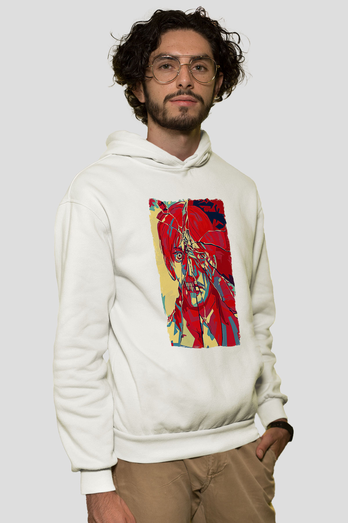 Attack On Titan Baskılı Unisex Siyah Hoodie