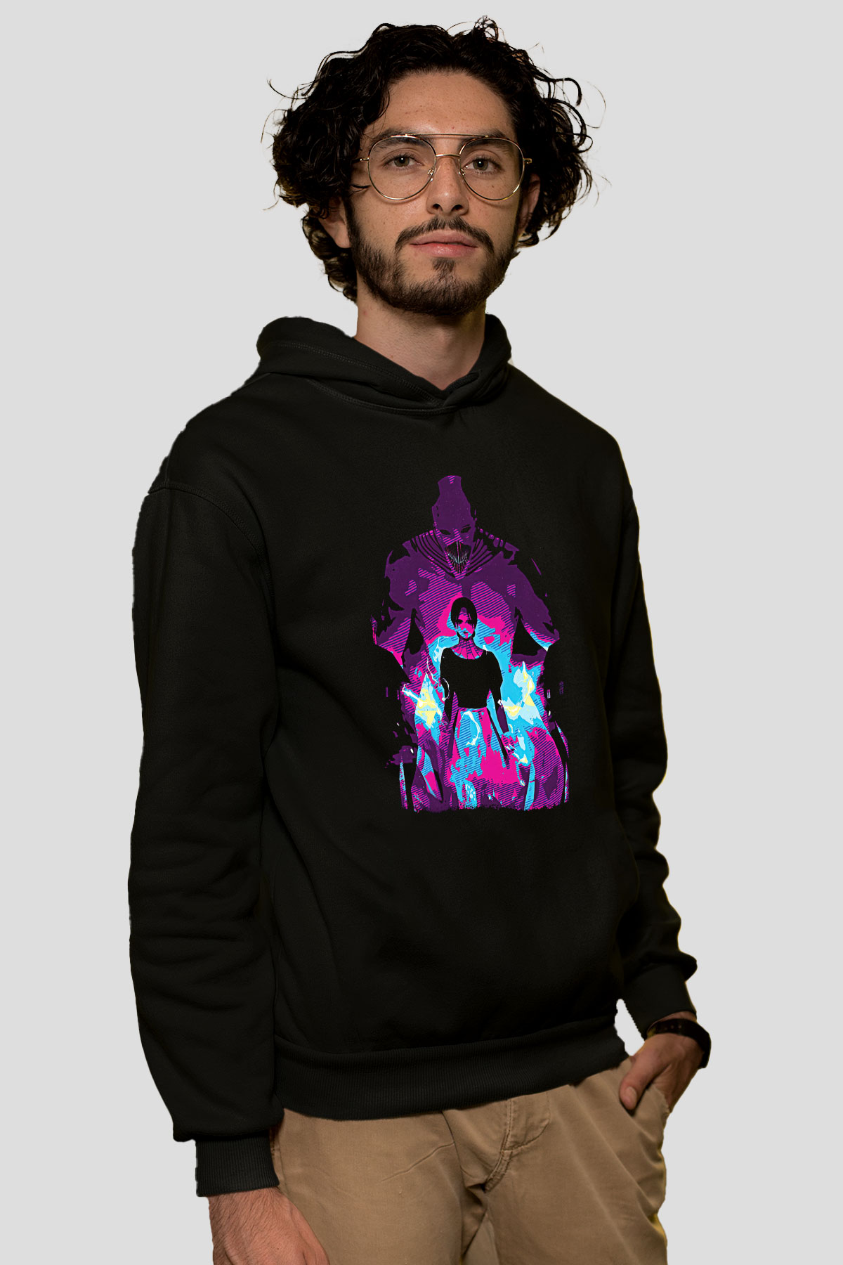 Attack On Titan Baskılı Unisex Siyah Hoodie