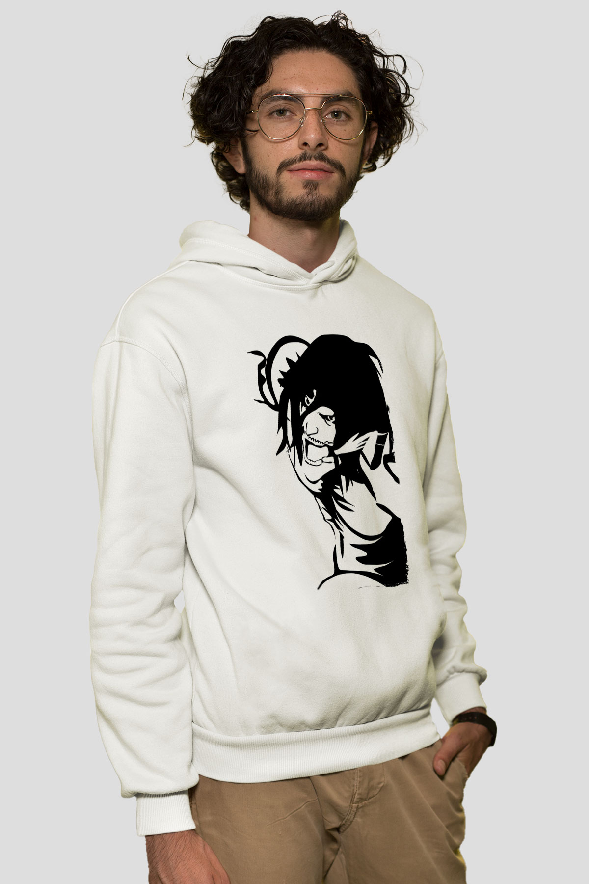 Attack On Titan Baskılı Unisex Siyah Hoodie