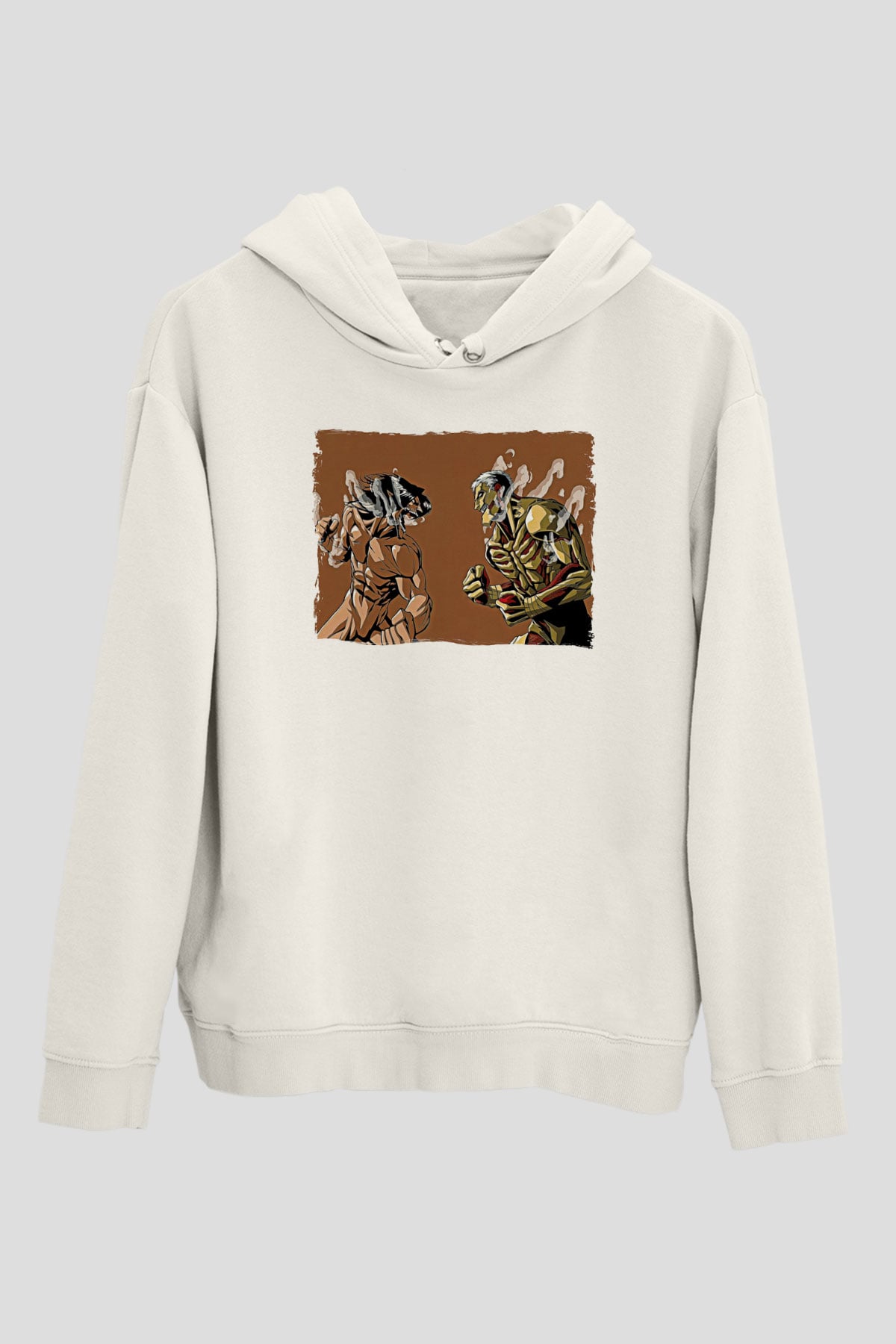 Attack On Titan Baskılı Unisex Siyah Hoodie