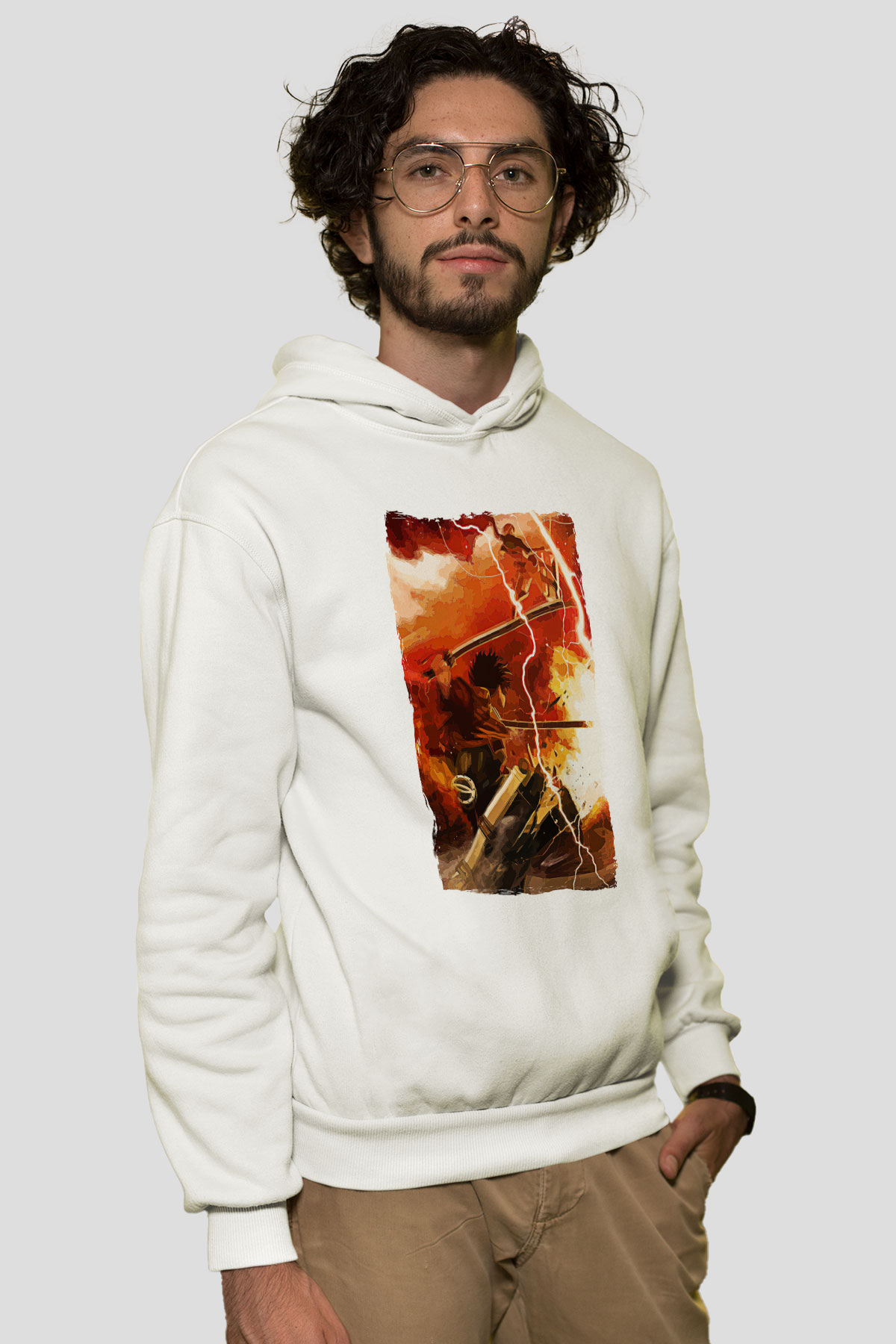 Attack On Titan Baskılı Unisex Siyah Hoodie