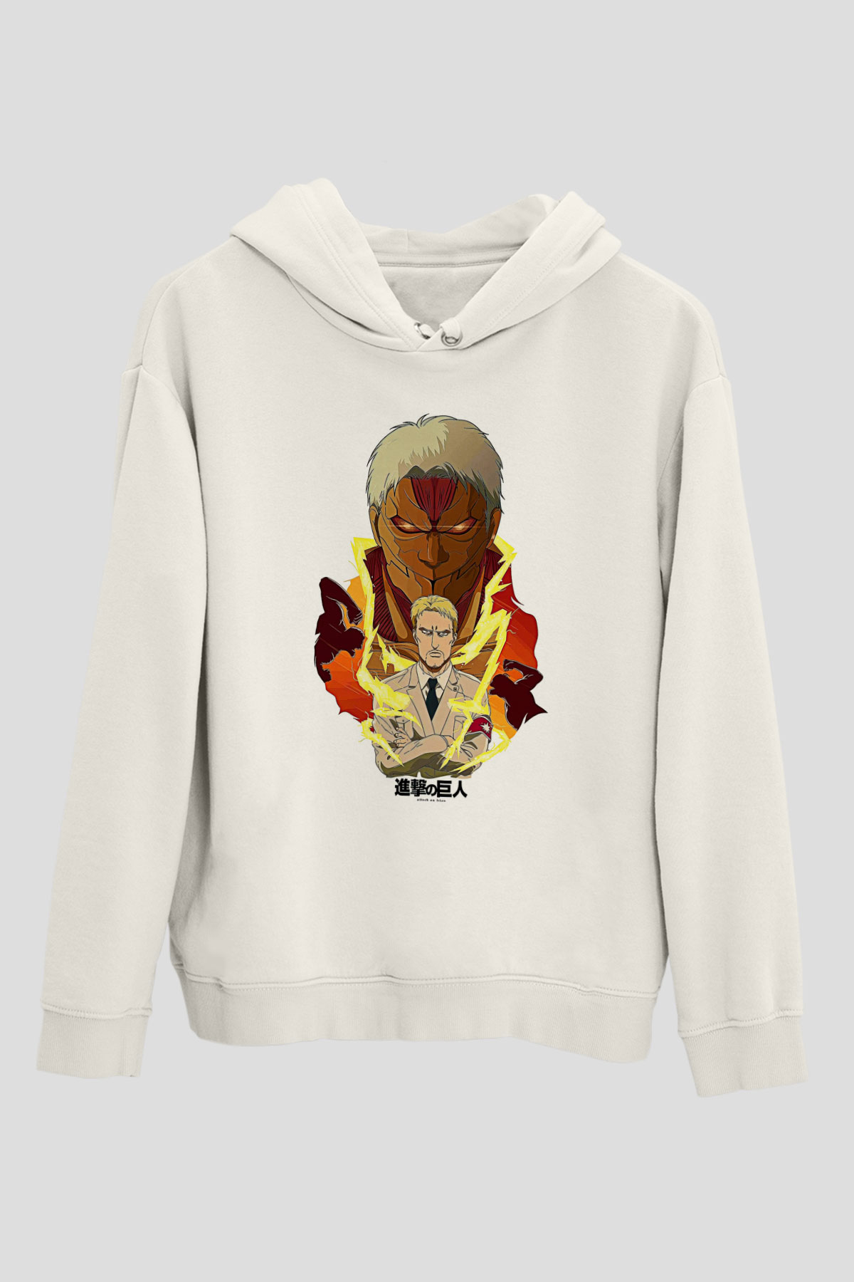 Attack On Titan Baskılı Unisex Siyah Hoodie