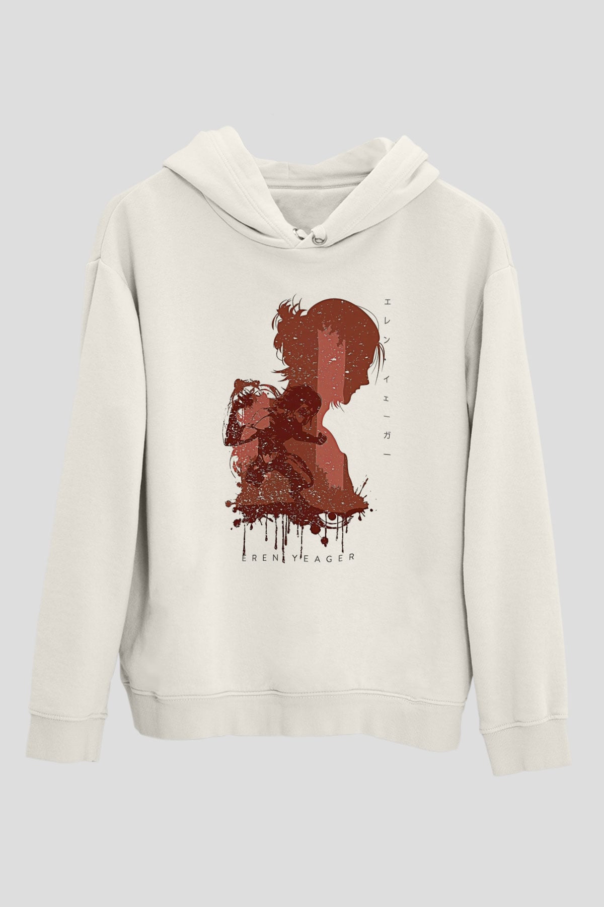 Attack On Titan Baskılı Unisex Siyah Hoodie