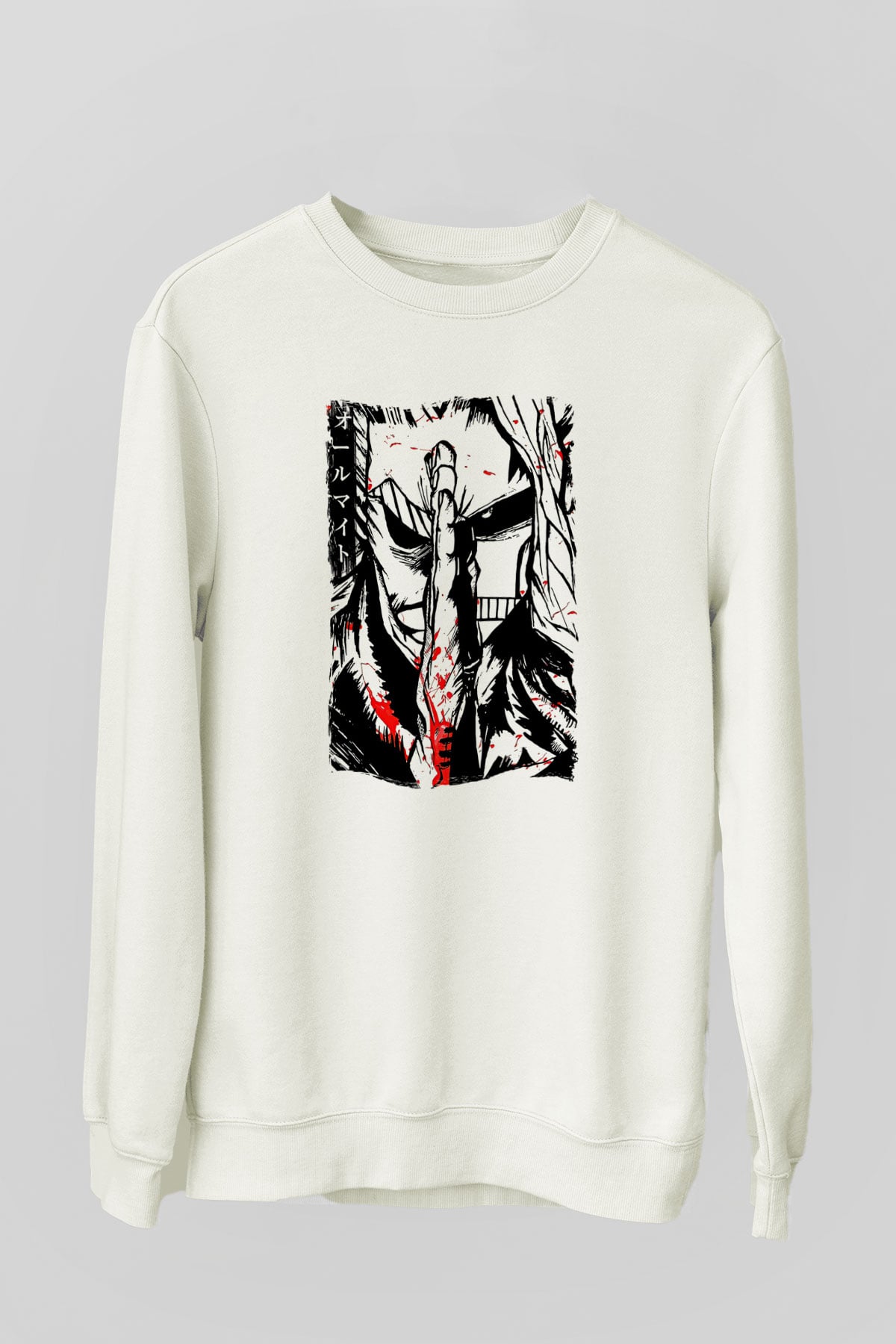 Attack On Titan Baskılı Unisex Siyah Sweatshirt
