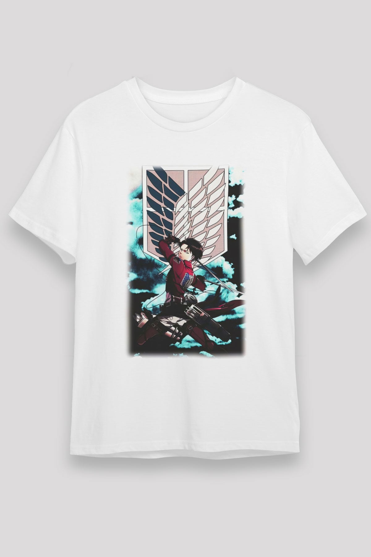 Attack on Titan Beyaz Unisex Tişört T-Shirt
