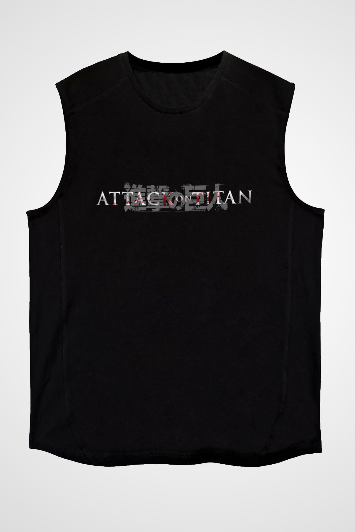 Attack on Titan Siyah Unisex Kolsuz Tişört