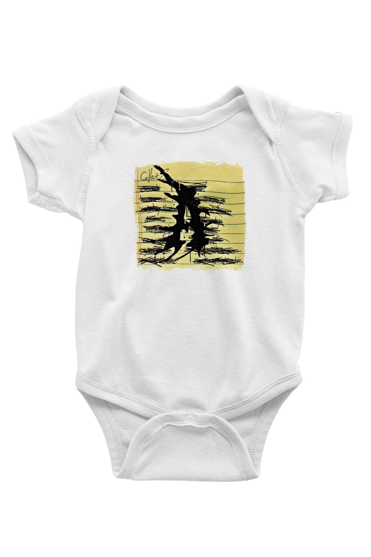 Attila Baskılı Unisex Beyaz Bebek Body - Zıbın