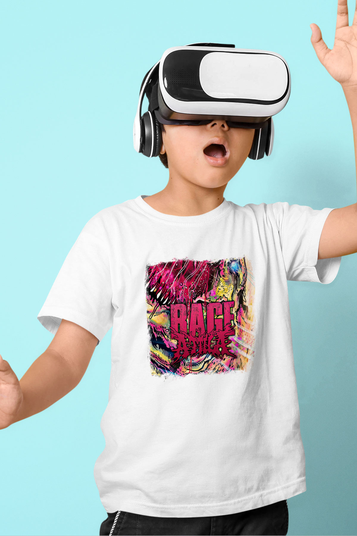 Attila Baskılı Unisex Beyaz Çocuk Tişört