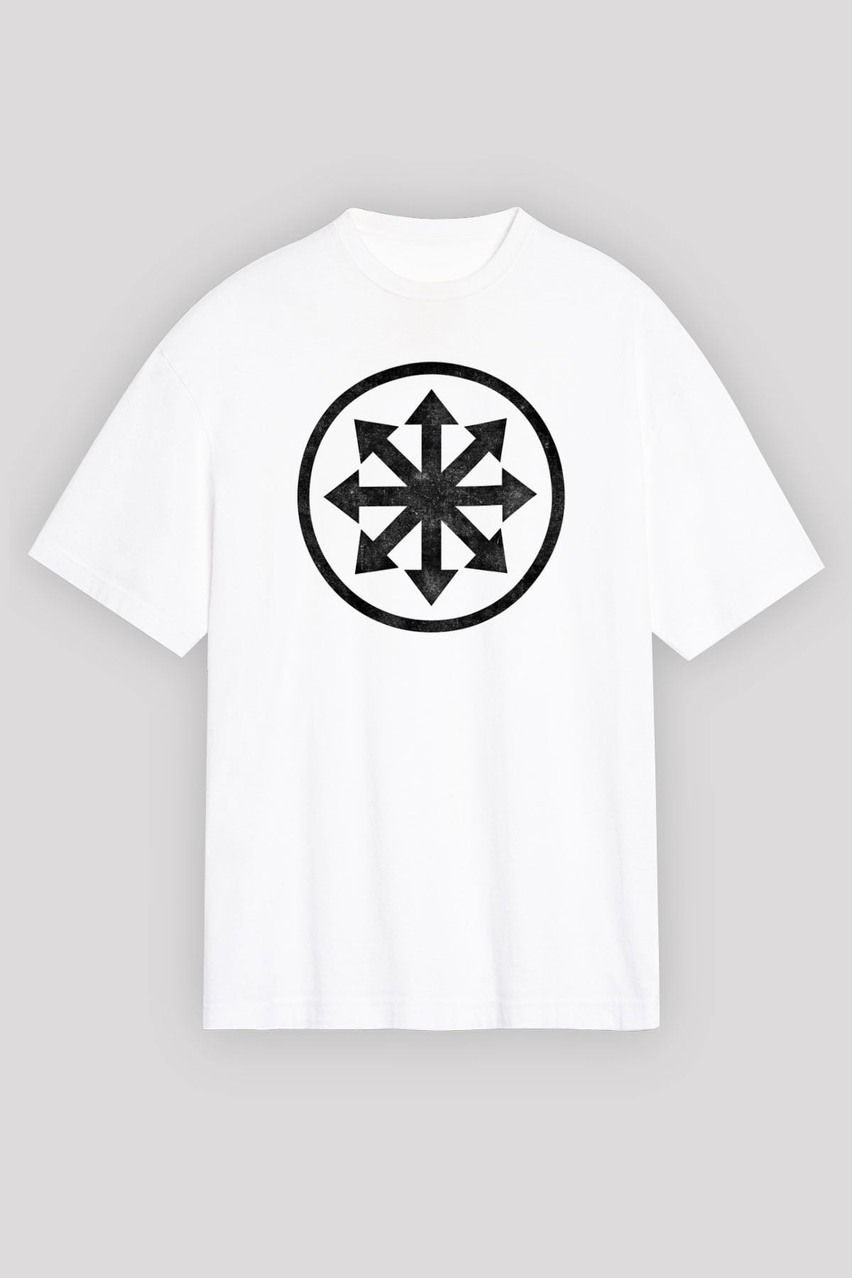 Attila Baskılı Unisex Beyaz Oversize Tişört