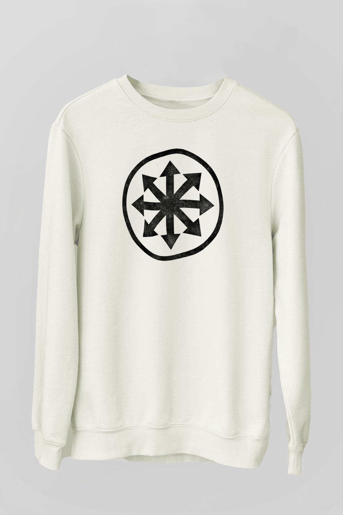 Attila Baskılı Unisex Beyaz Sweatshirt