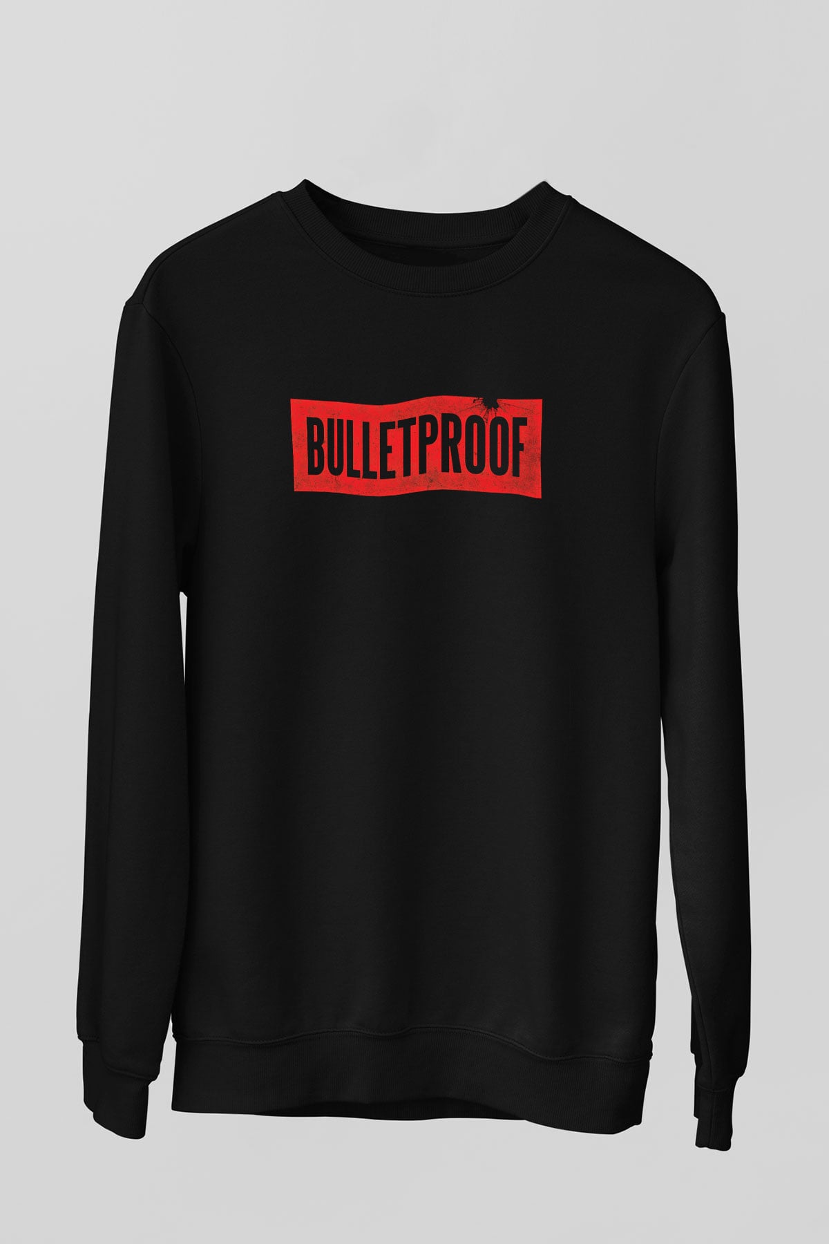 Attila Baskılı Unisex Siyah Sweatshirt