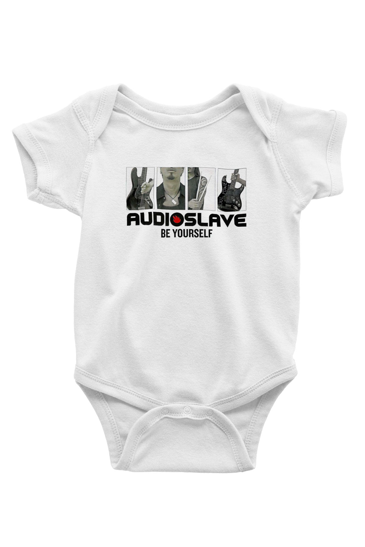 Audioslave Baskılı Beyaz Unisex Bebek Body - Zıbın