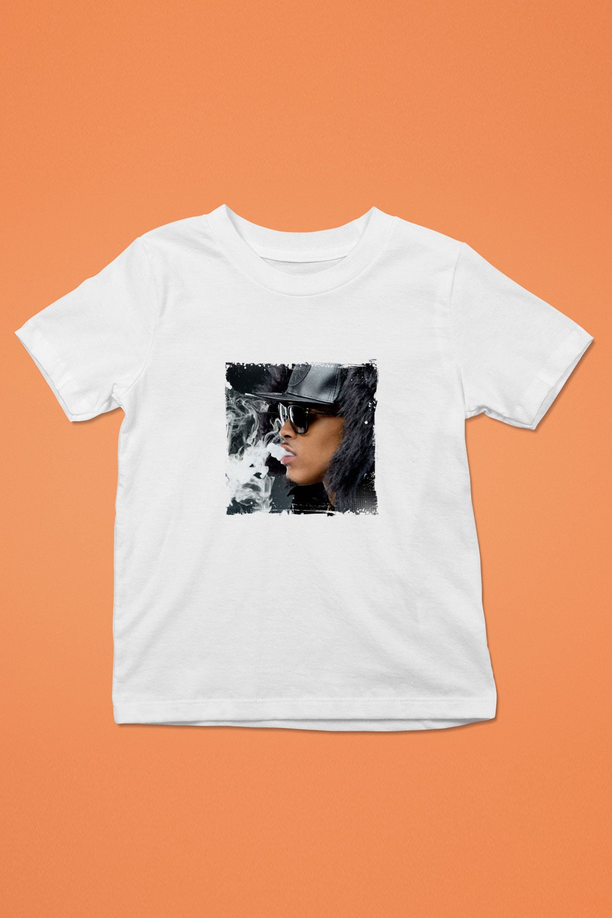 August Alsina Baskılı Unisex Beyaz Çocuk Tişört