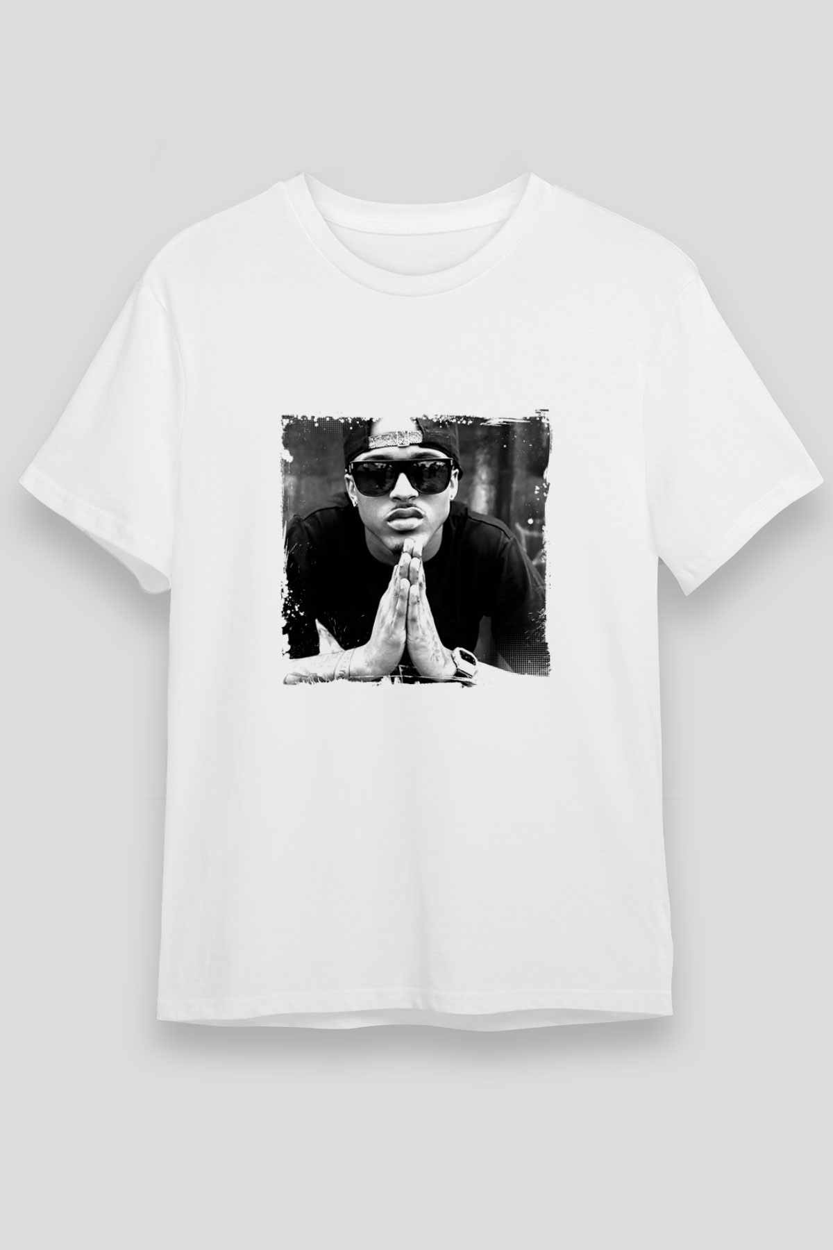 August Alsina Baskılı Unisex Beyaz Tişört