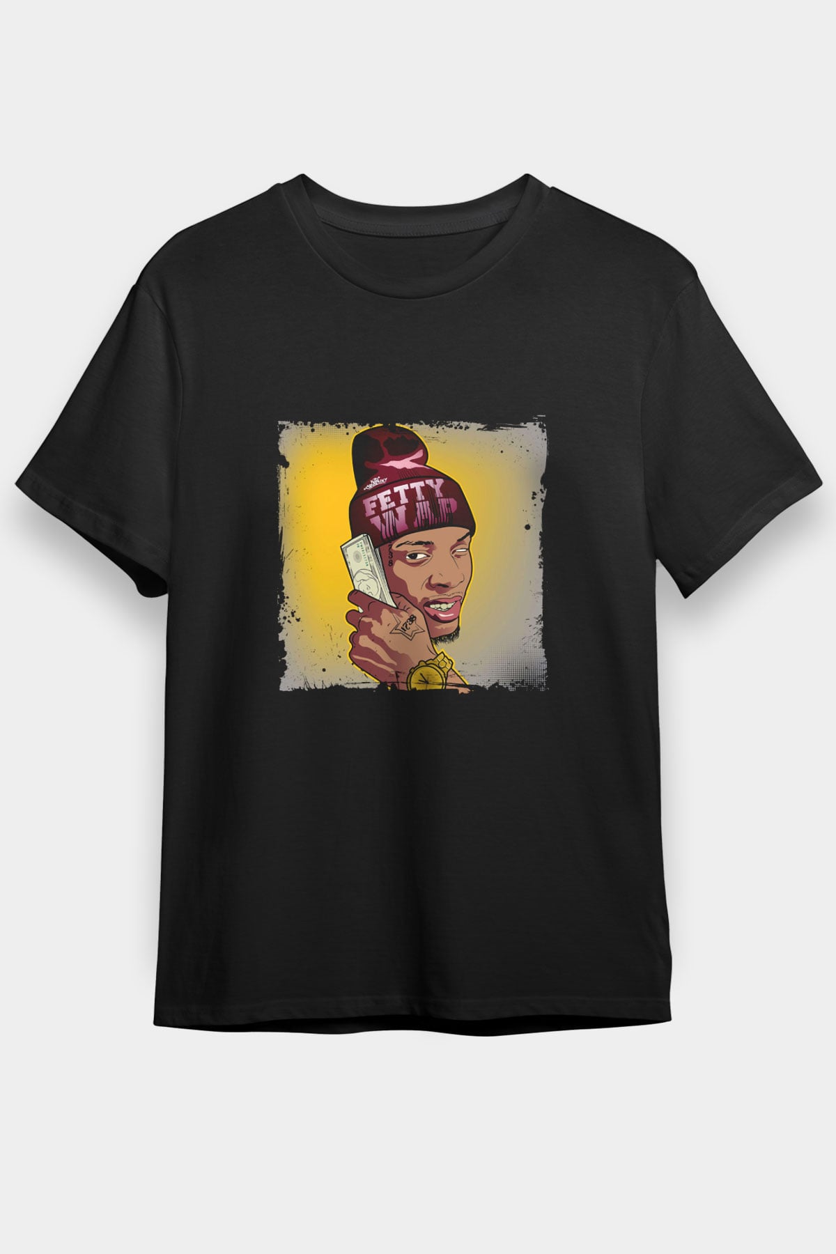 August Alsina Baskılı Unisex Siyah Tişört