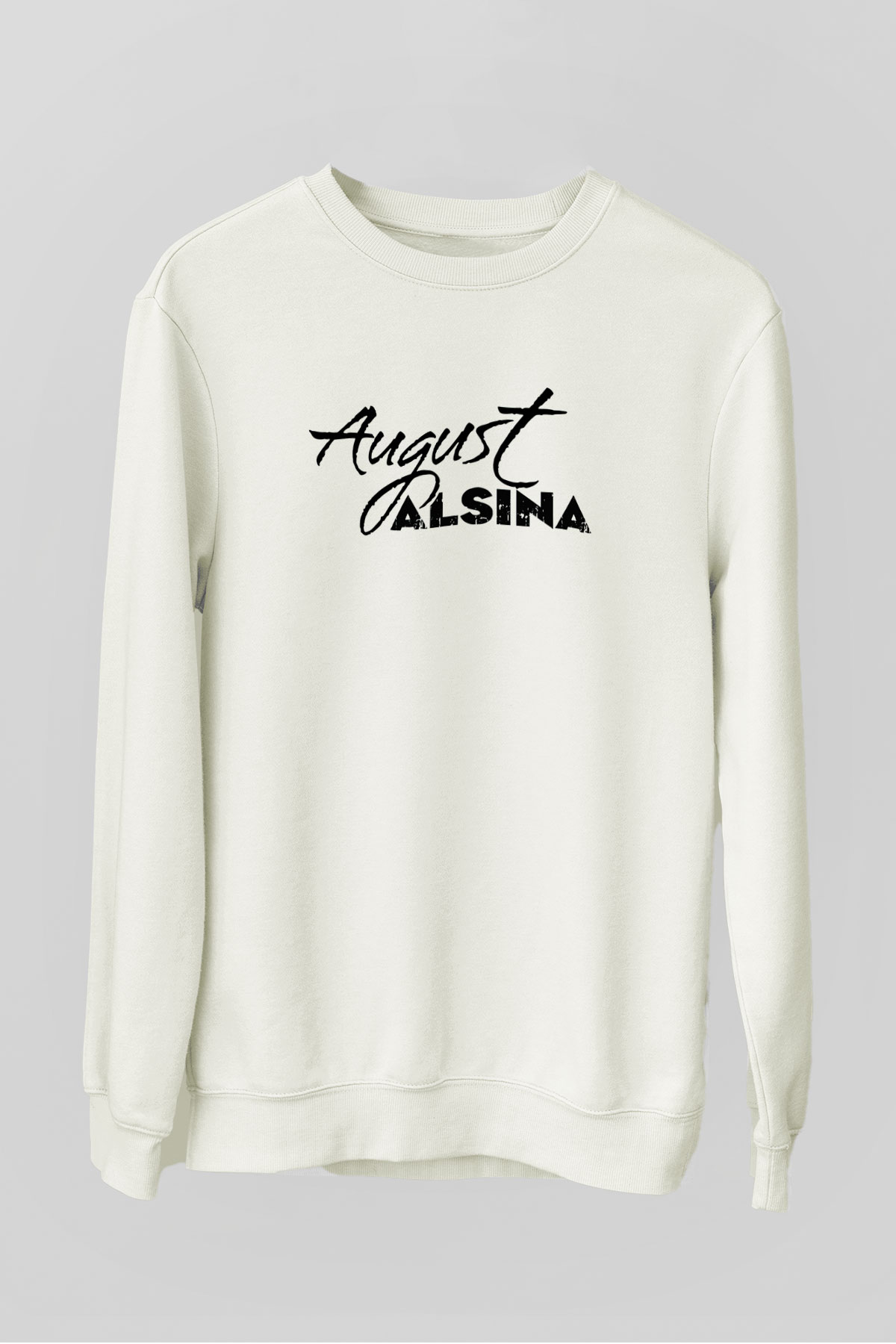 August Alsina Beyaz Unisex Sweatshirt