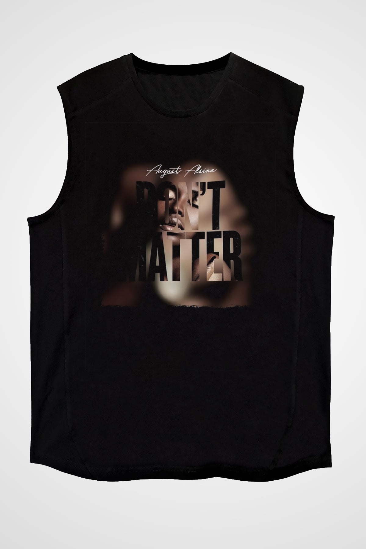 August Alsina Siyah Unisex Kolsuz Tişört