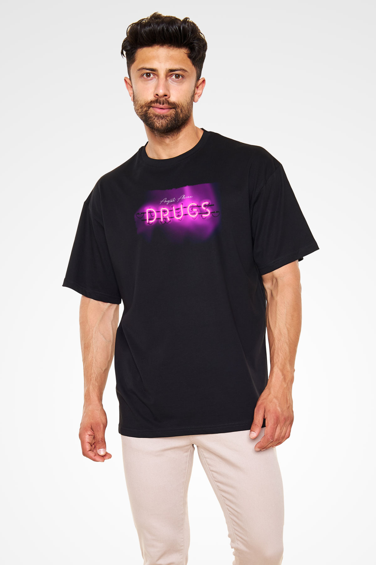 August Alsina Siyah Unisex Tişört T-Shirt - TişörtFabrikası