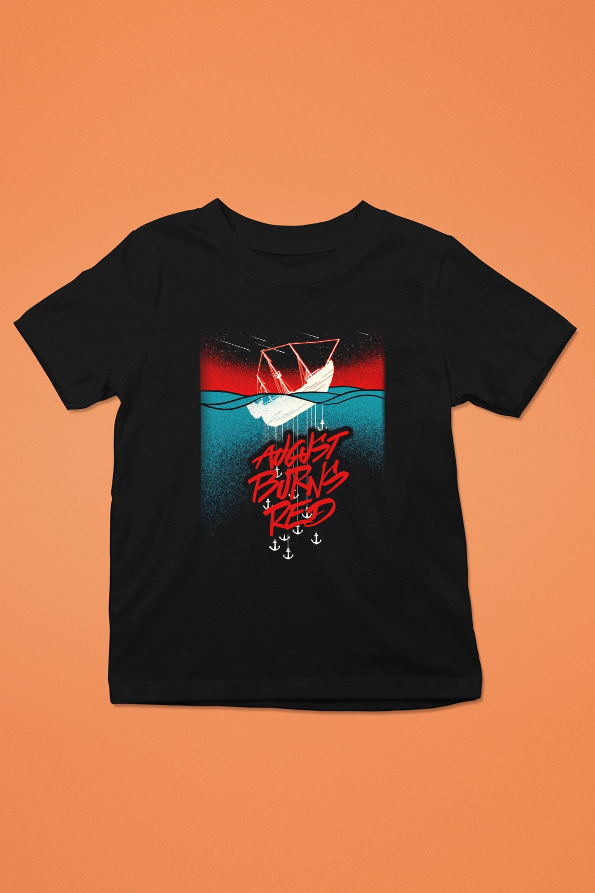 August Burns Red Baskılı Siyah Unisex Çocuk Tişört