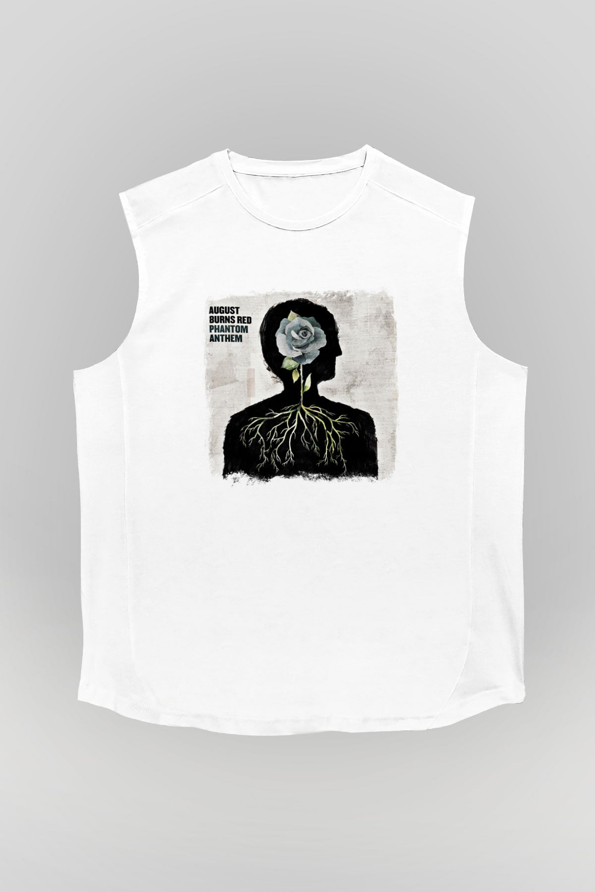 August Burns Red Baskılı Unisex Beyaz Kolsuz Tişört