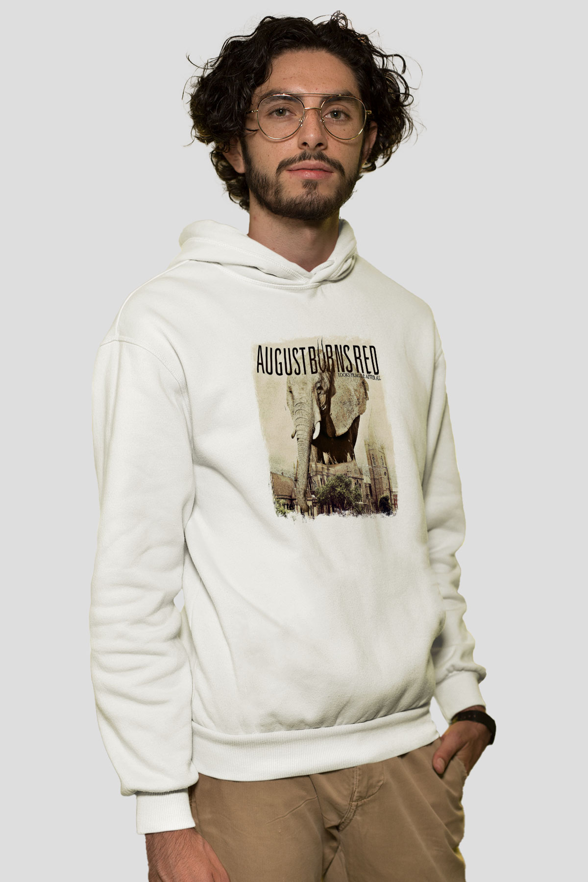 August Burns Red Baskılı Unisex Beyaz Hoodie
