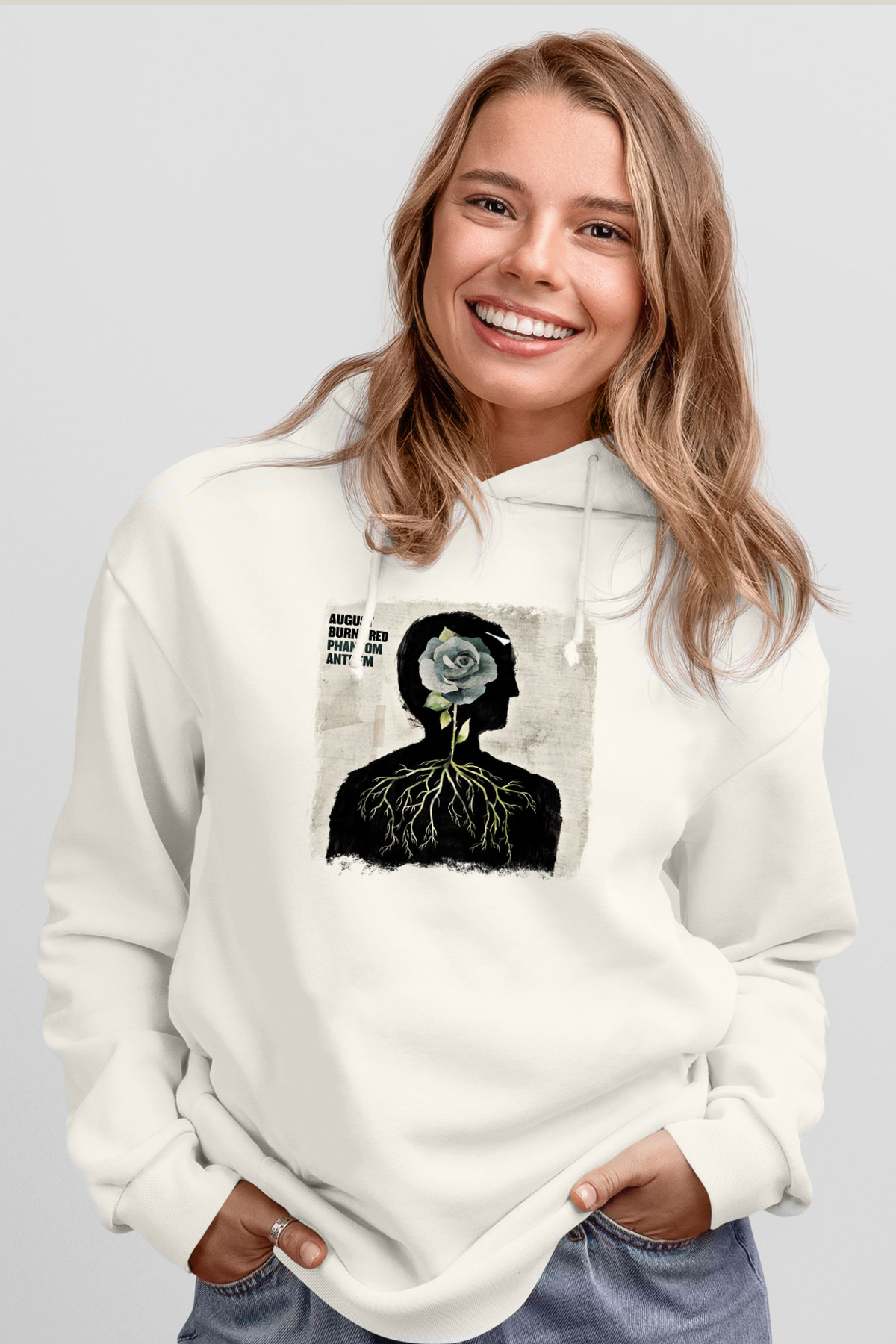 August Burns Red Baskılı Unisex Beyaz Hoodie