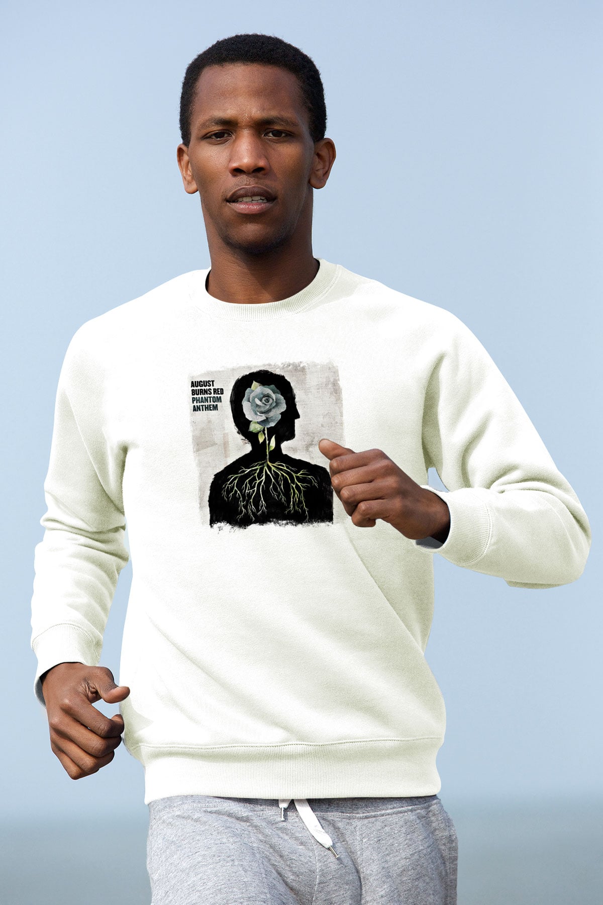 August Burns Red Baskılı Unisex Beyaz Sweatshirt