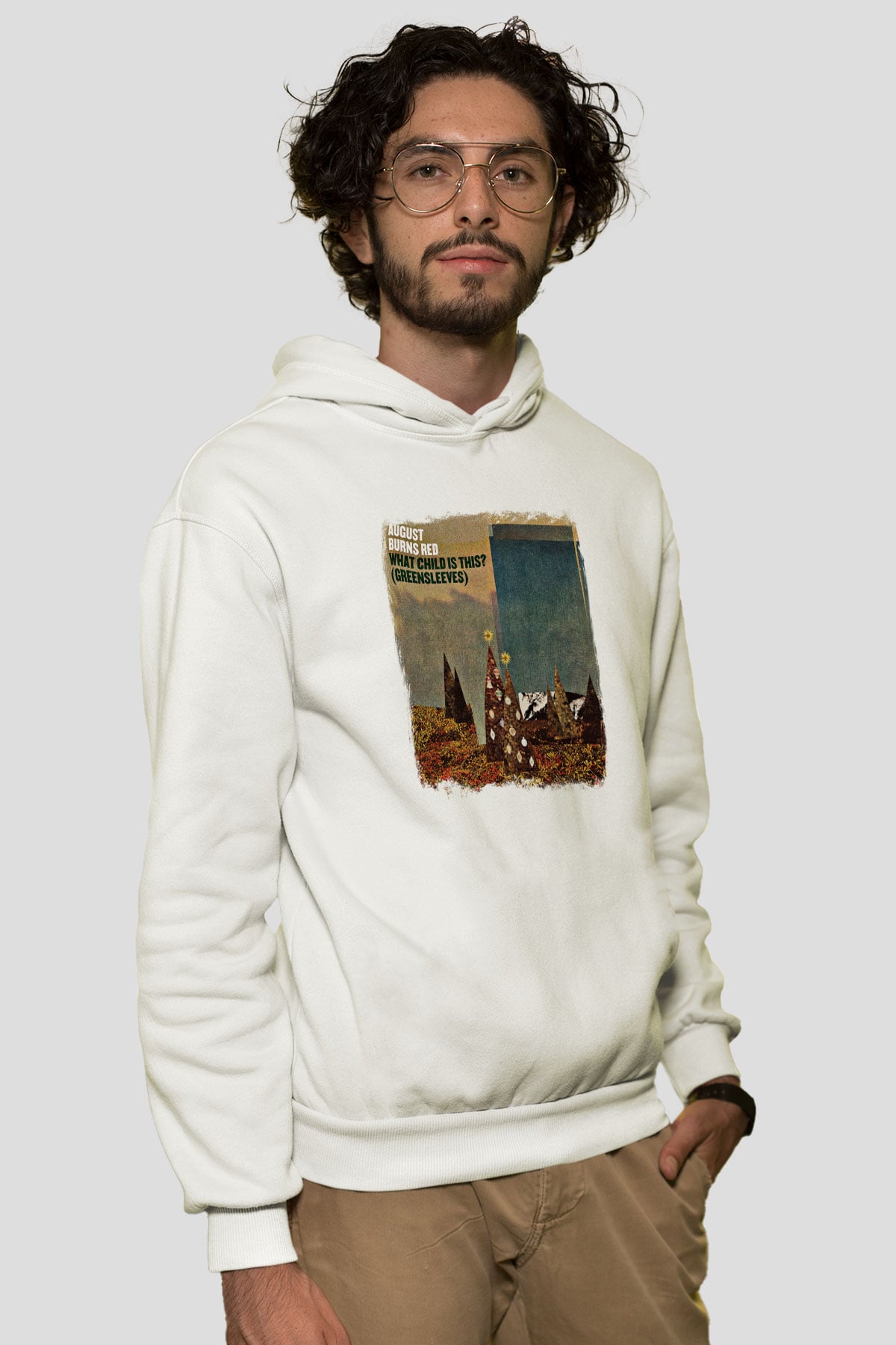 August Burns Red Baskılı Unisex Beyaz Hoodie