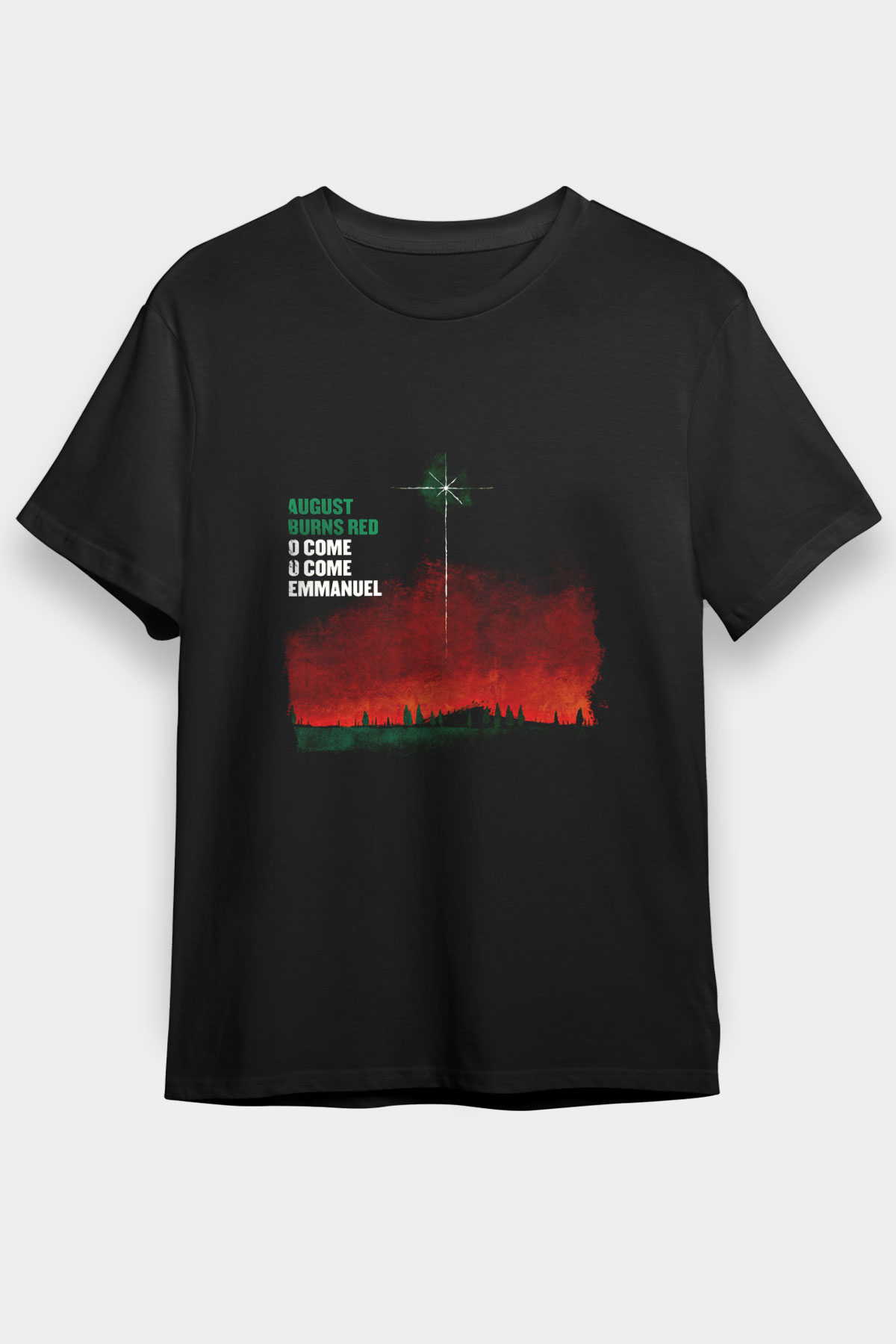 August Burns Red Baskılı Unisex Siyah Tişört