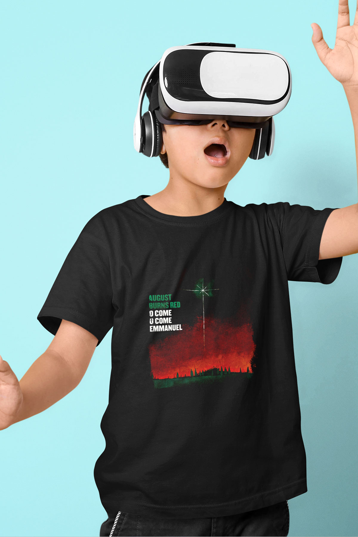 August Burns Red Baskılı Unisex Siyah Çocuk Tişört