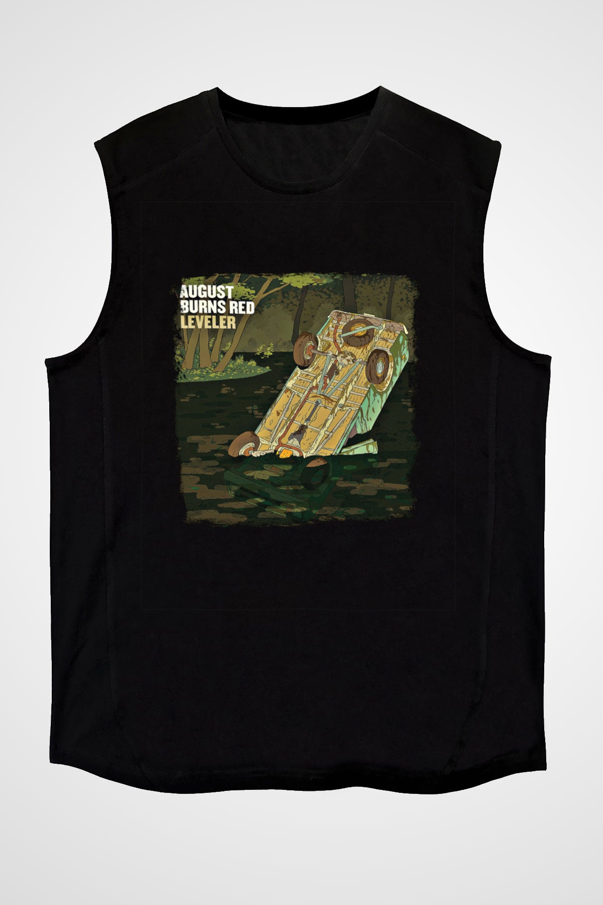 August Burns Red Baskılı Unisex Siyah Kolsuz Tişört