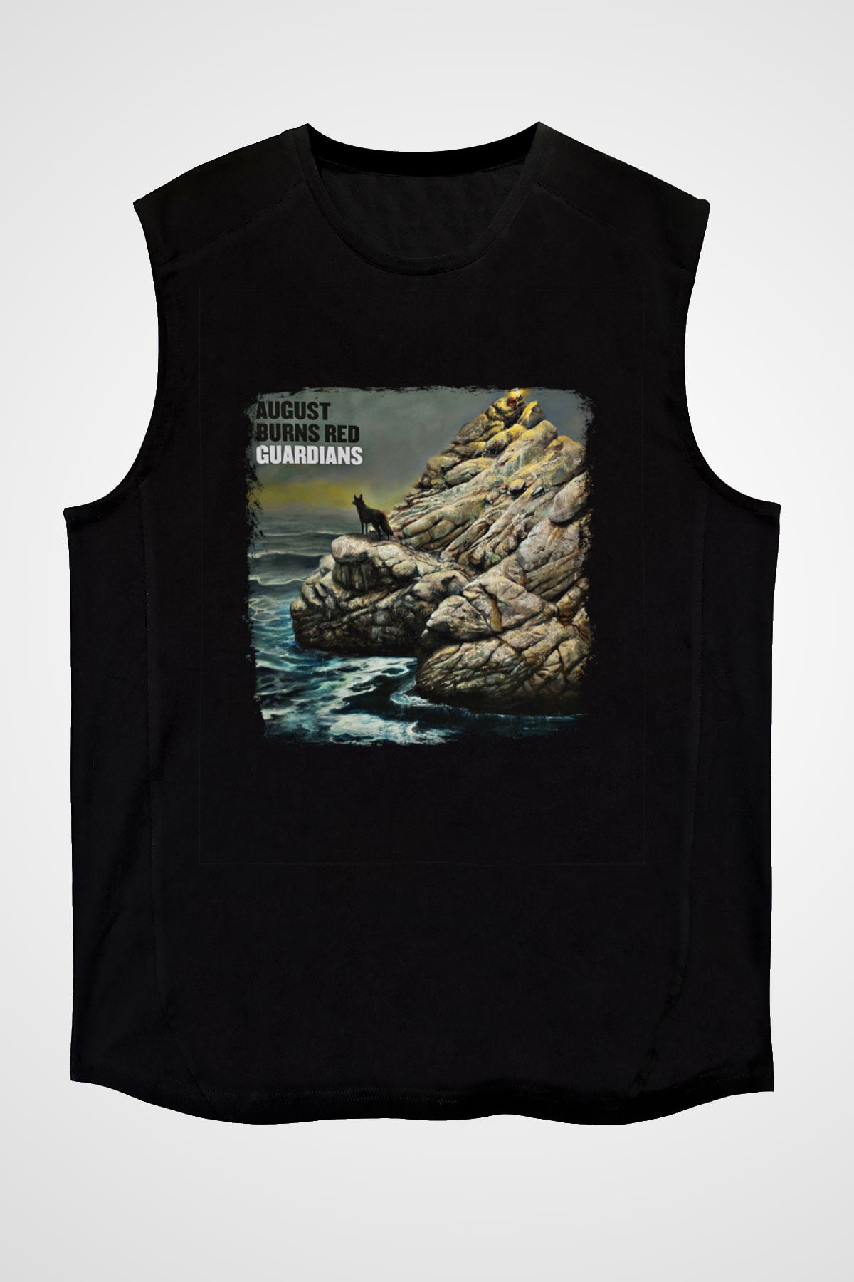 August Burns Red Baskılı Unisex Siyah Kolsuz Tişört