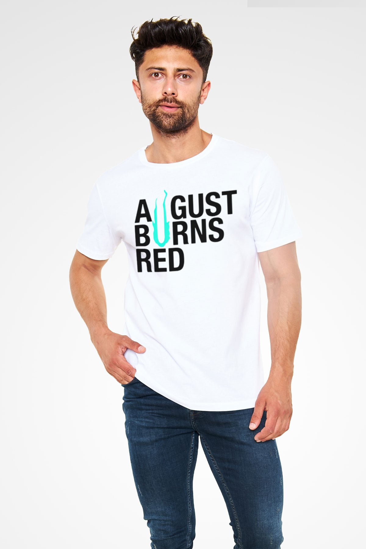 August Burns Red Beyaz Unisex Tişört T-Shirt - TişörtFabrikası