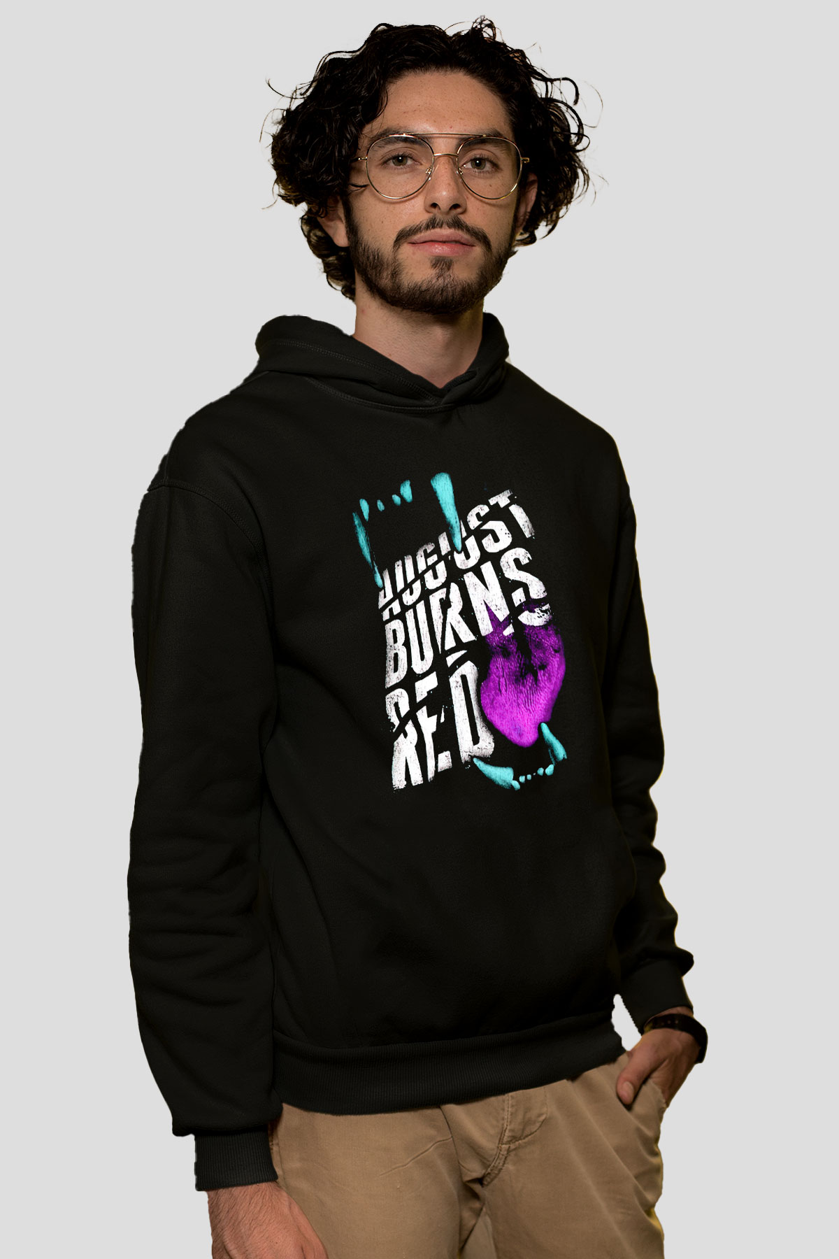 August Burns Red Siyah Unisex Kapüşonlu Sweatshirt