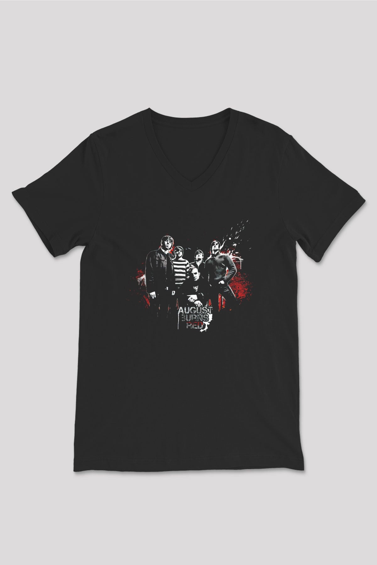 August Burns Red Siyah Unisex V Yaka Tişört