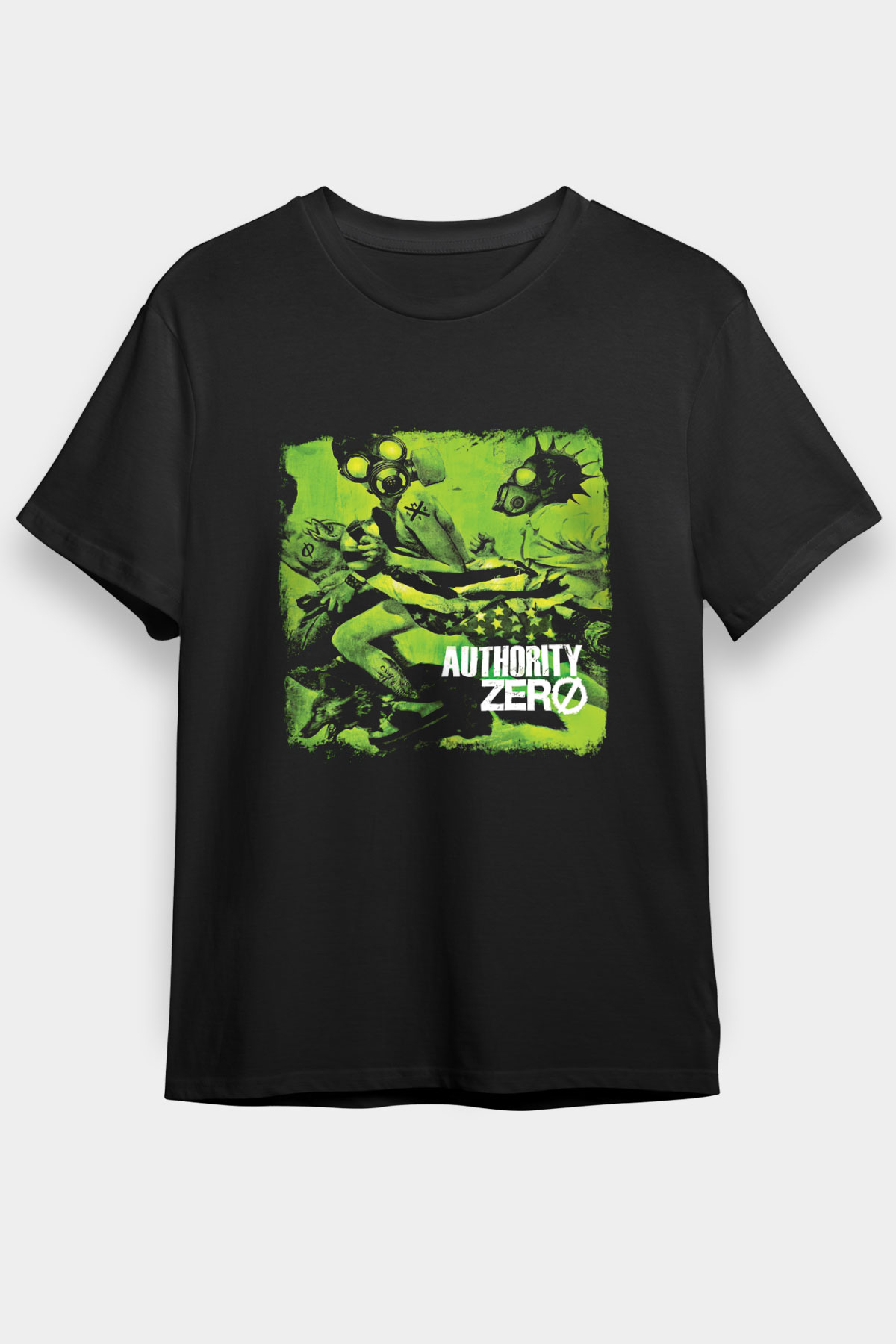 Authority Zero Baskılı Unisex Siyah Tişört