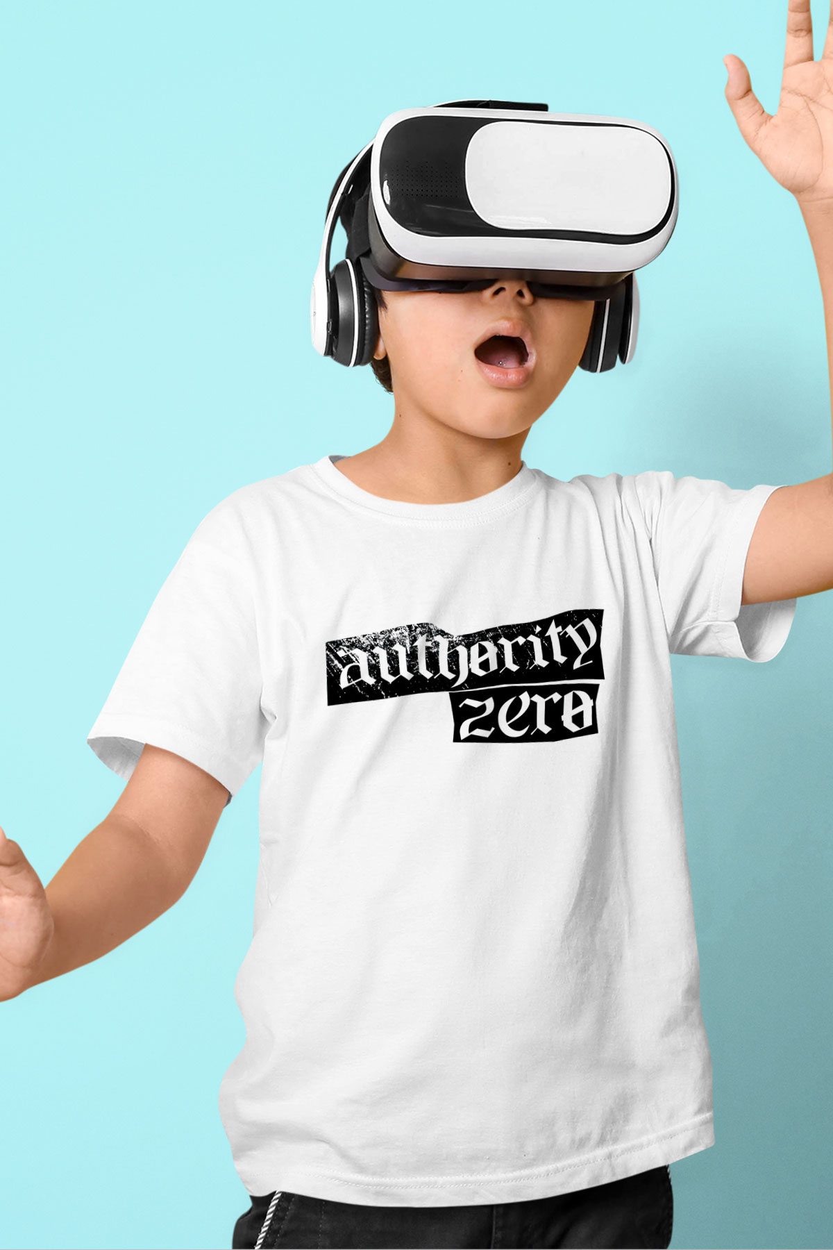 Authority Zero Beyaz Unisex Çocuk Tişört