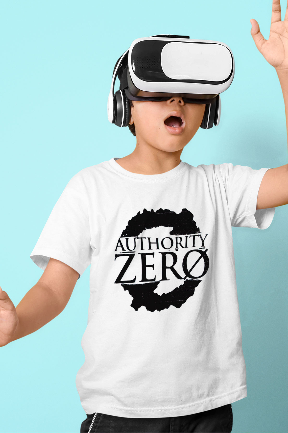Authority Zero Beyaz Unisex Çocuk Tişört