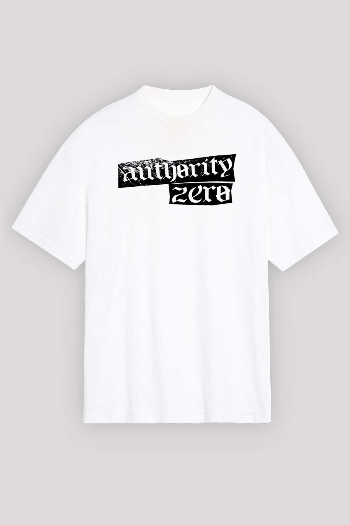 Authority Zero Beyaz Unisex Tişört T-Shirt - TişörtFabrikası