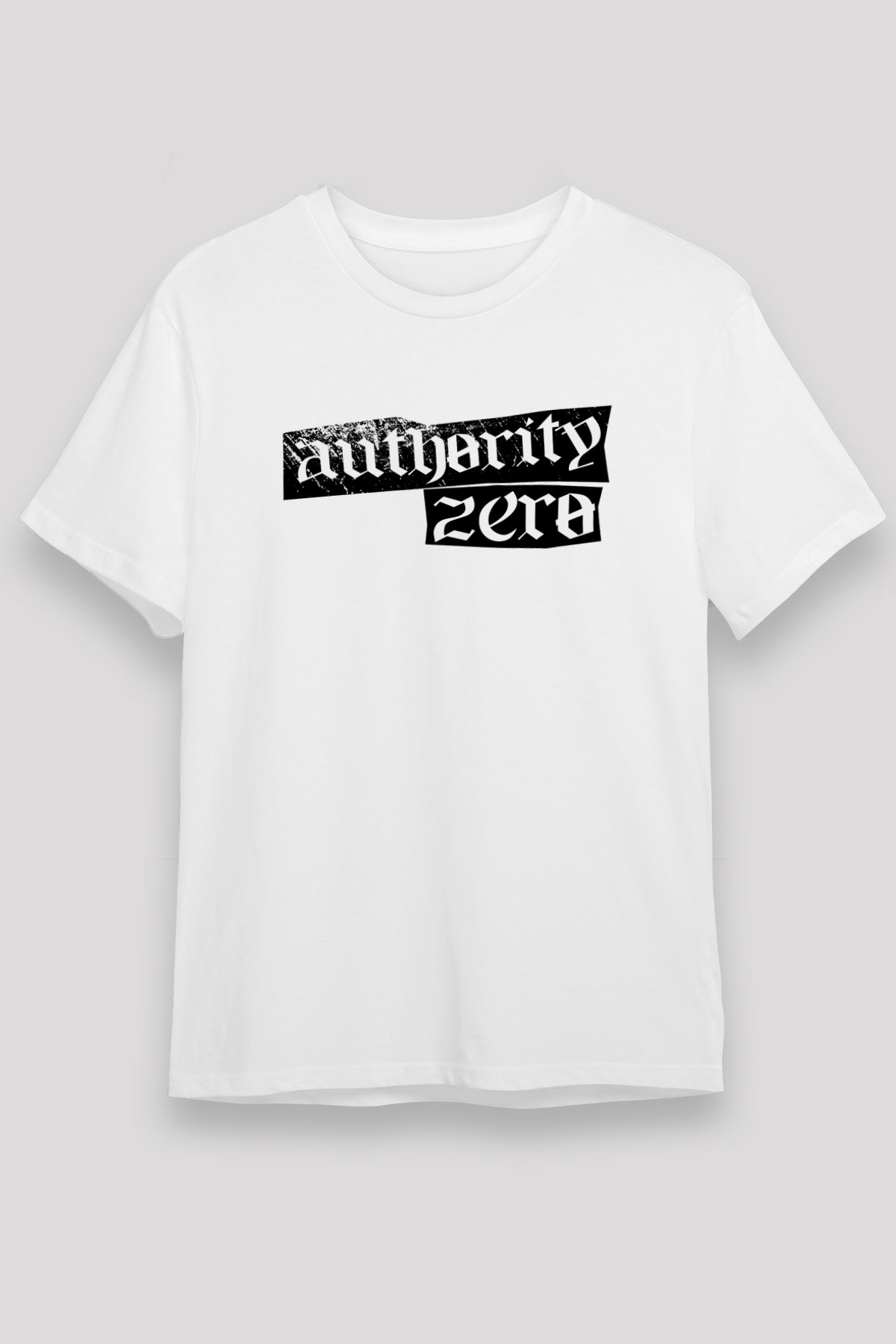 Authority Zero Beyaz Unisex Tişört T-Shirt - TişörtFabrikası