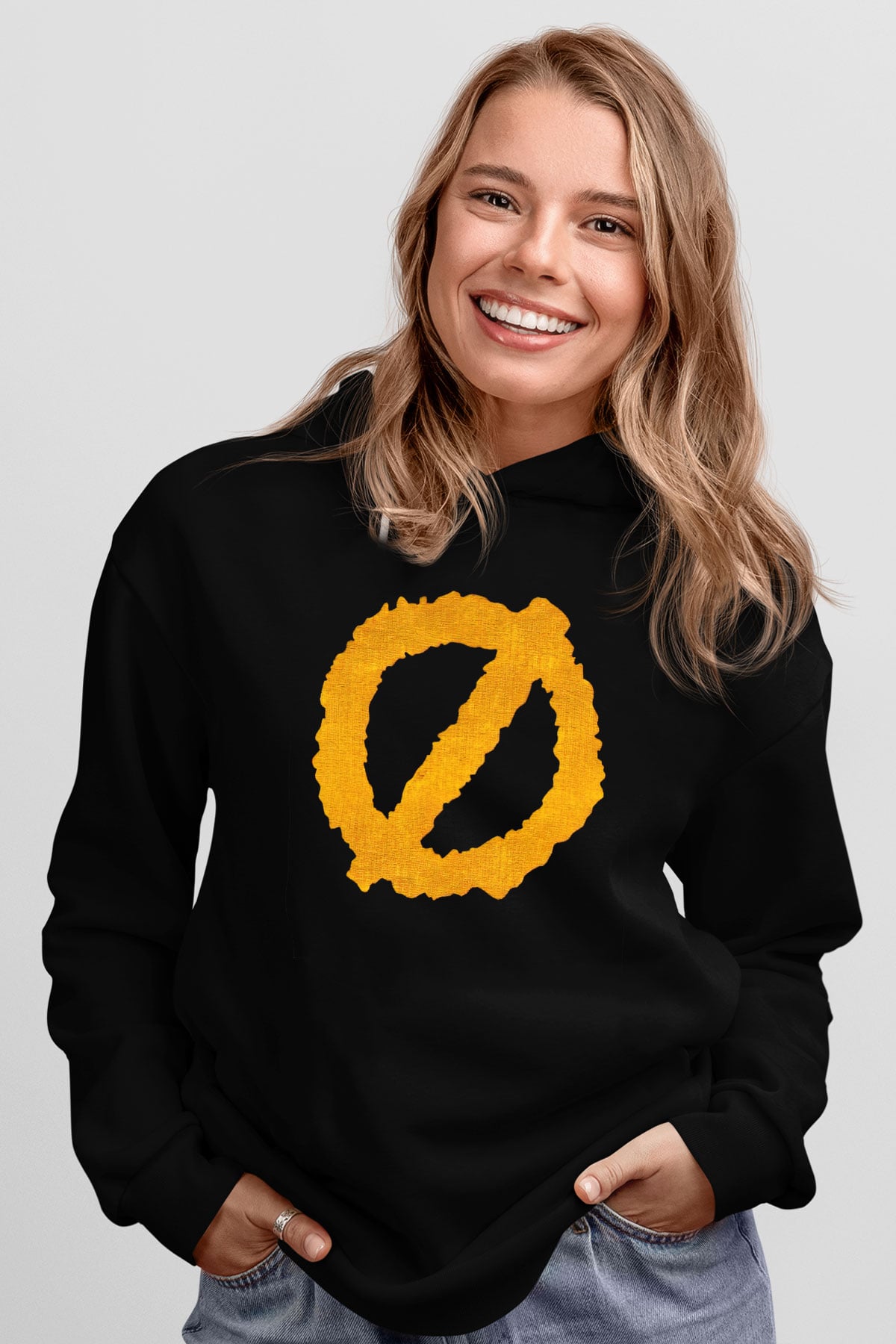 Authority Zero Siyah Unisex Kapüşonlu Sweatshirt
