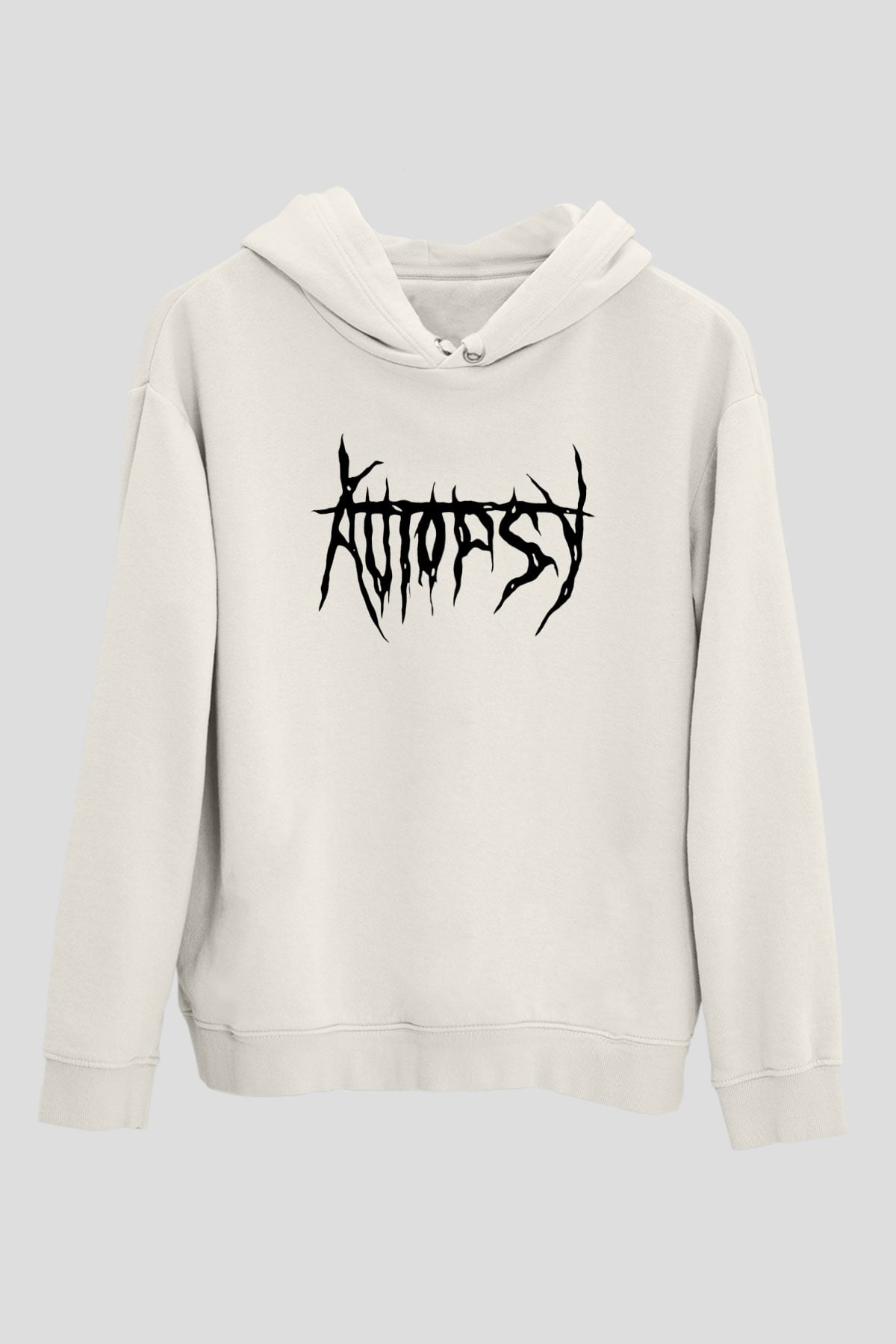 Autopsy Beyaz Unisex Kapşonlu Sweatshirt